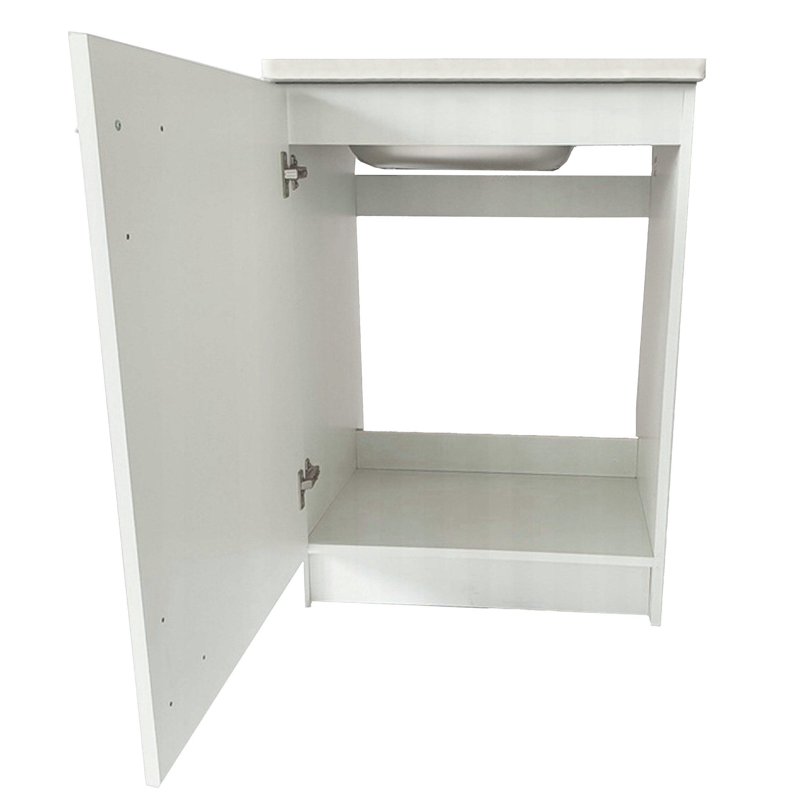 STAMAR Spülenschrank Küchenschrank 60cm Weiß Slim Deante Spüle Armatur Beig günstig online kaufen