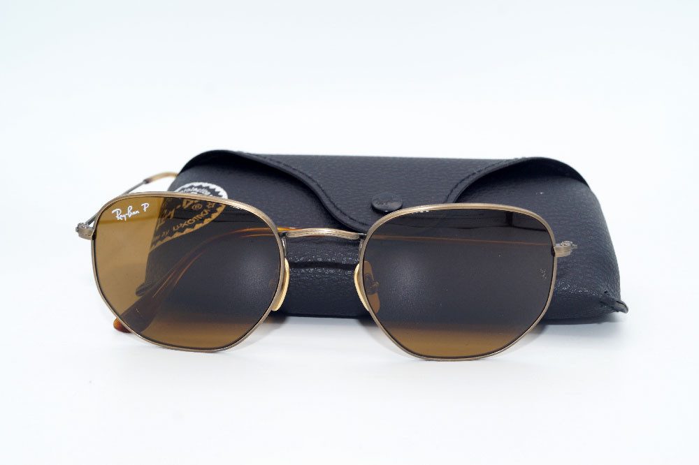 Ray-Ban Sonnenbrille RAY BAN Sonnenbrille Sunglasses RB 8148 920757 Titanium Polarized