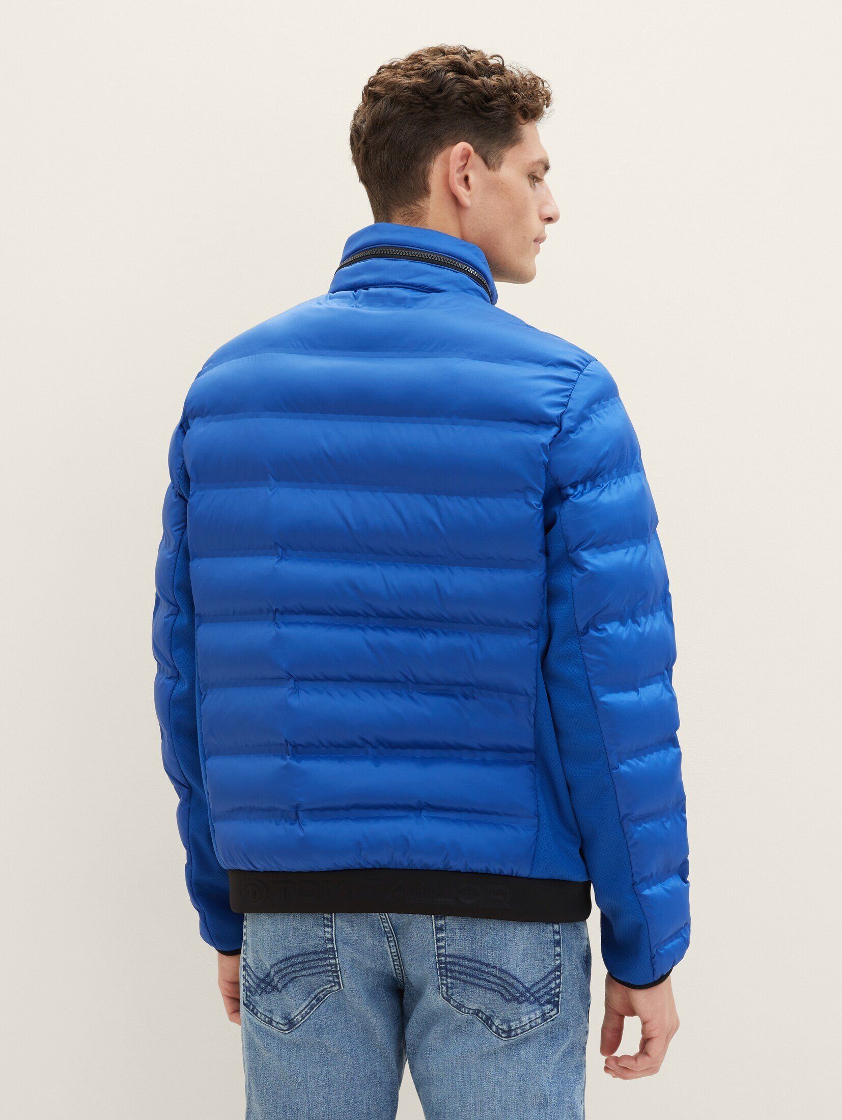 TAILOR mit hockey Steppjacke abnehmbarer TOM Hybrid Jacke blue Kapuze