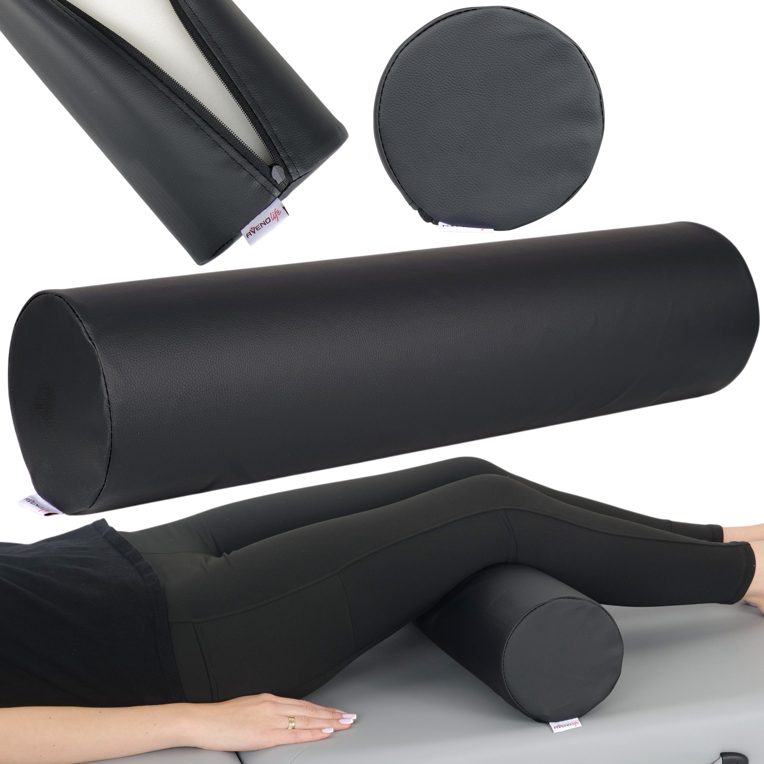 Habys Massageliege Vollrolle Knierolle Lagerungsrolle für Behandlungsliege 15 x 60cm Yoga