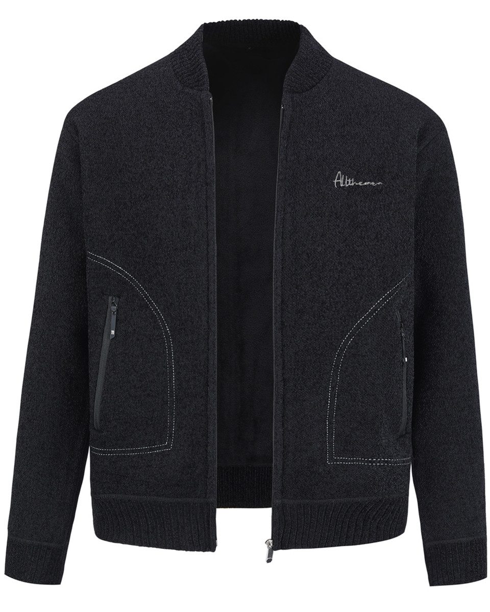 Allthemen Strickjacke Herren Strickjacke mit Stehkragen günstig online kaufen