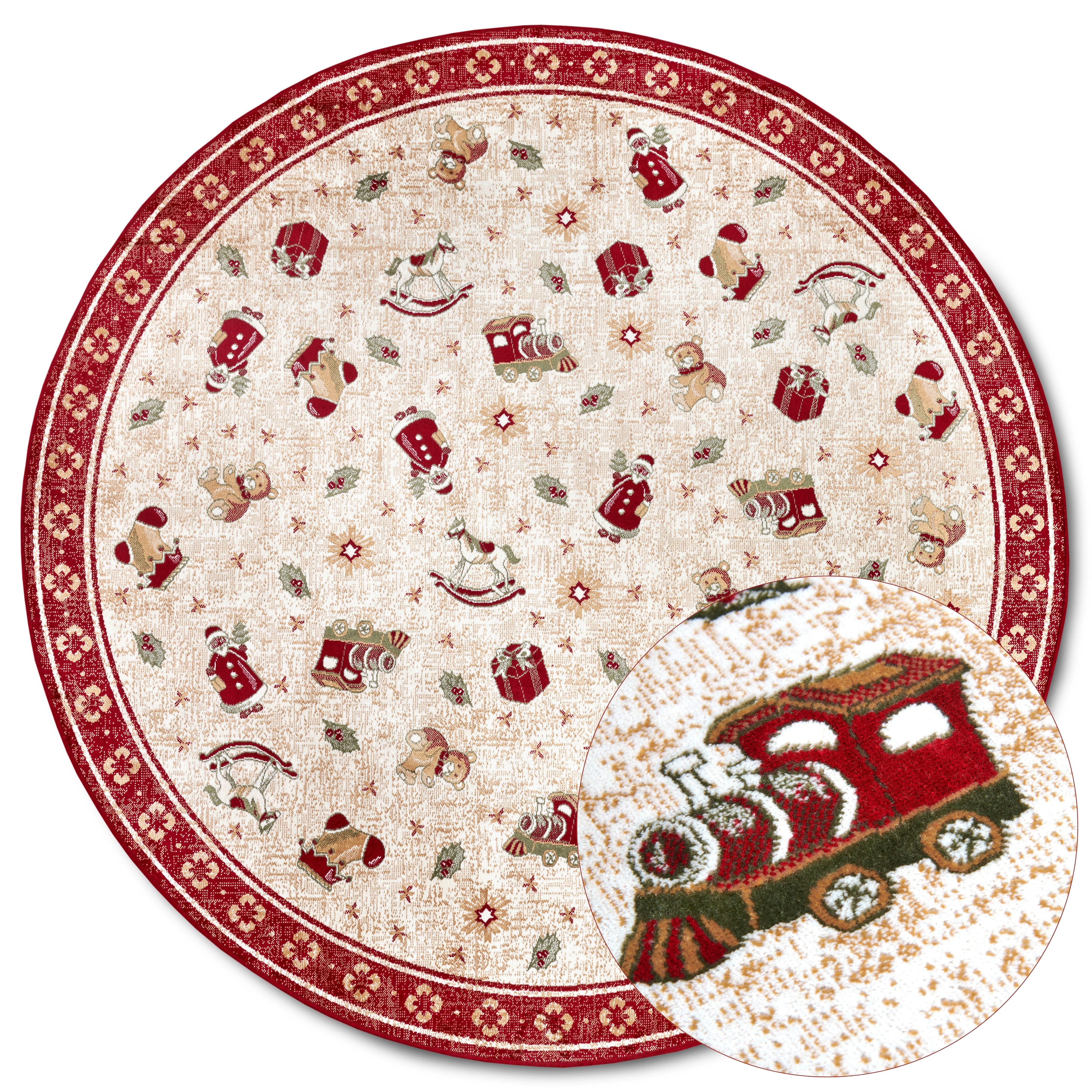 Villeroy & Boch Teppich Nostalgic Shine Toy's Delight, eckig, rund und Läufer, rechteckig, Höhe: 6 mm, Weihnachten, Wohnzimmer, Flur, Geschenk, Toys Delight, De – Bild 4 von 5