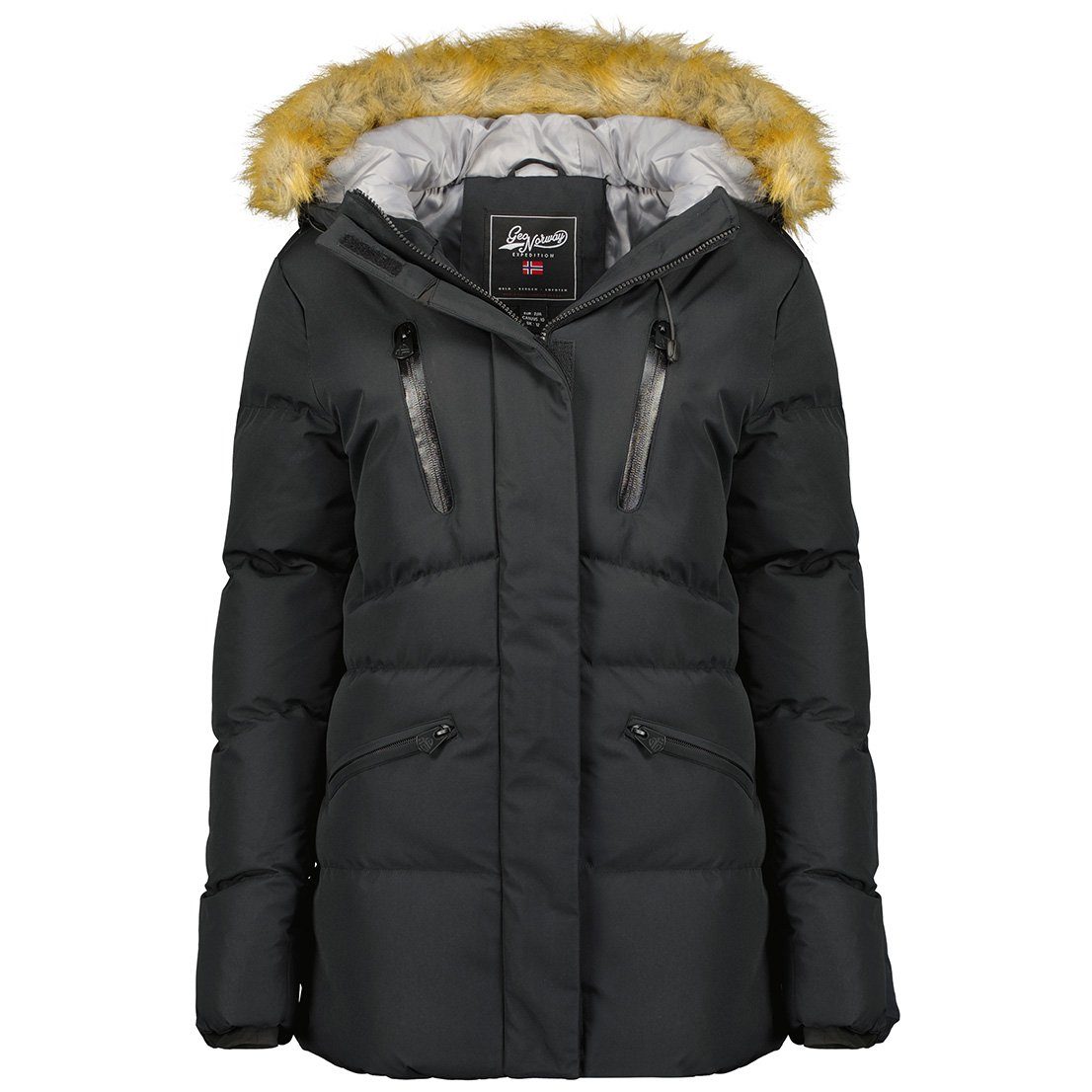 Geo Norway Winterjacke Damen Outdoor Jacke Steppjacke Fellimitat an der Kap günstig online kaufen