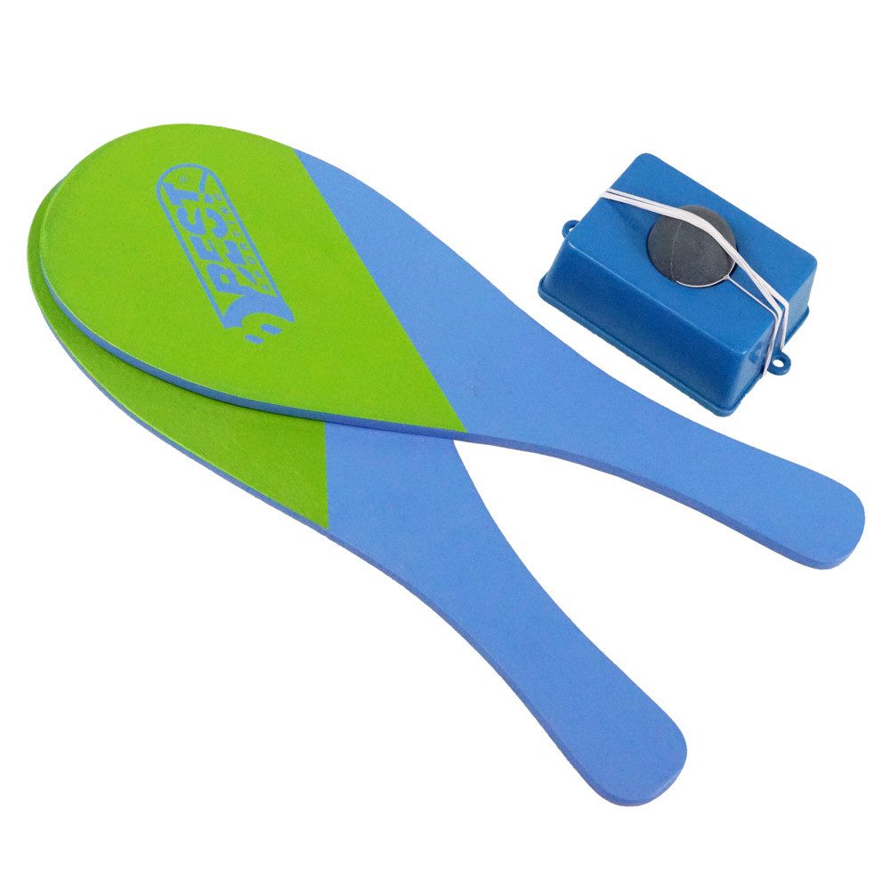 Speed-Badmintonschläger Schlagball Set Jokari 2 Schläger und Ball blau/grün 3 Teile