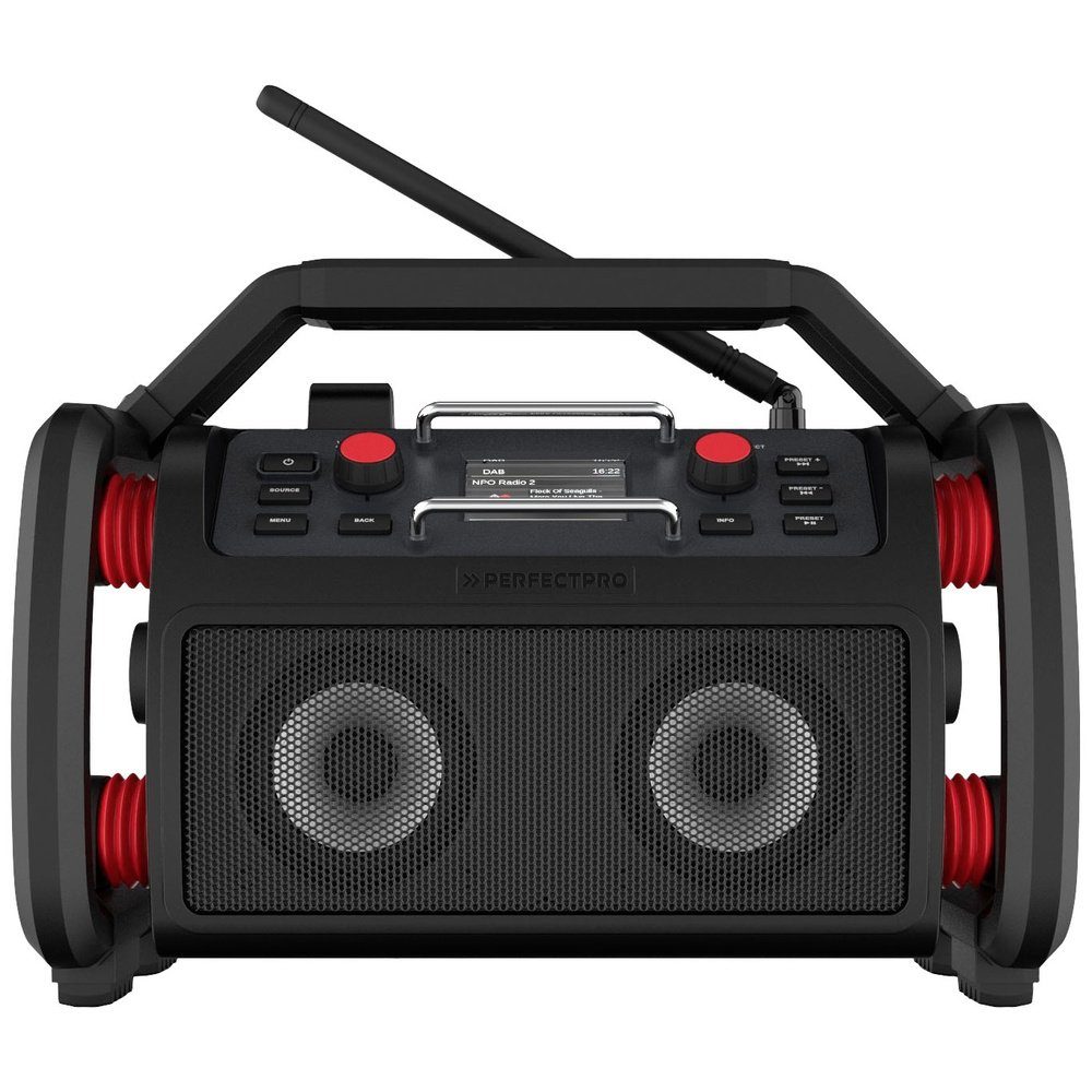 PerfectPro PerfectPro RockPro Baustellenradio DAB+, UKW AUX, Bluetooth®, USB Akk Radio