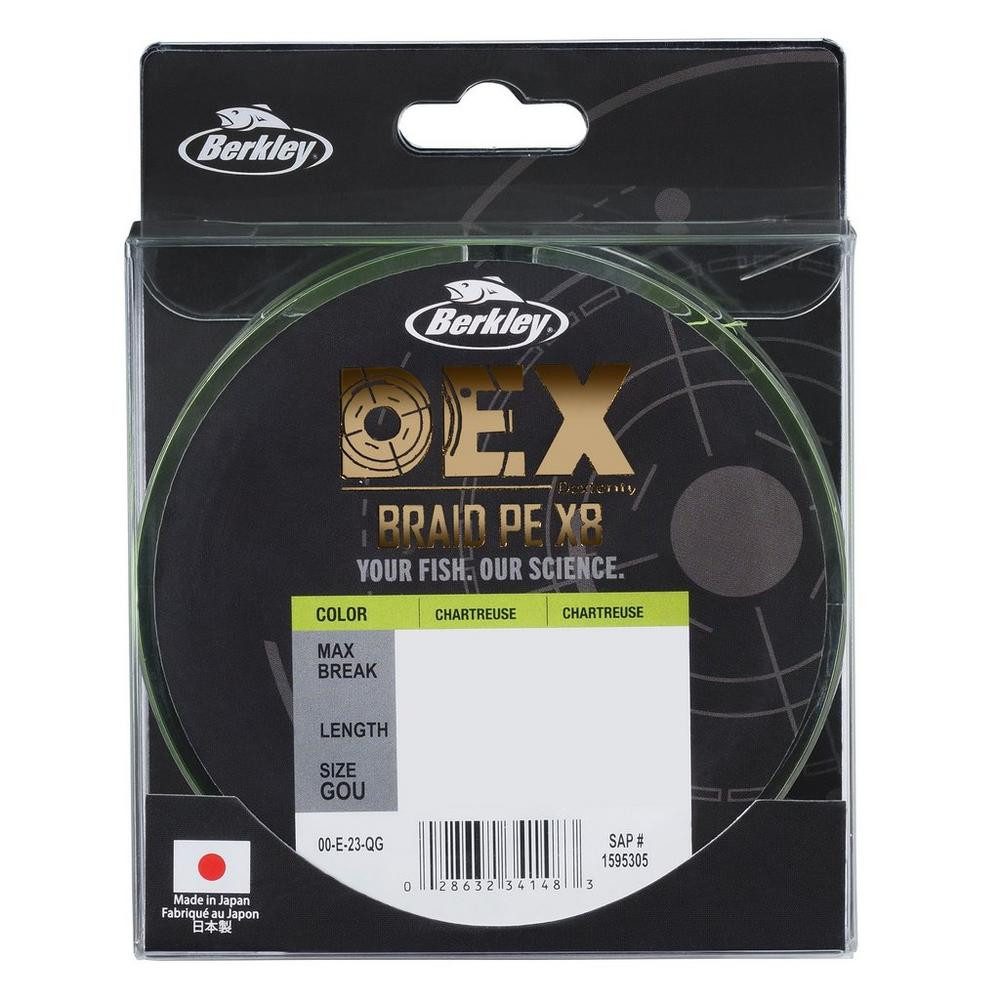 Berkley Angelschnur DEX x8 PE dünne geflochtene Schnur Rund Braid, 0,06 mm Fadendurchmesser