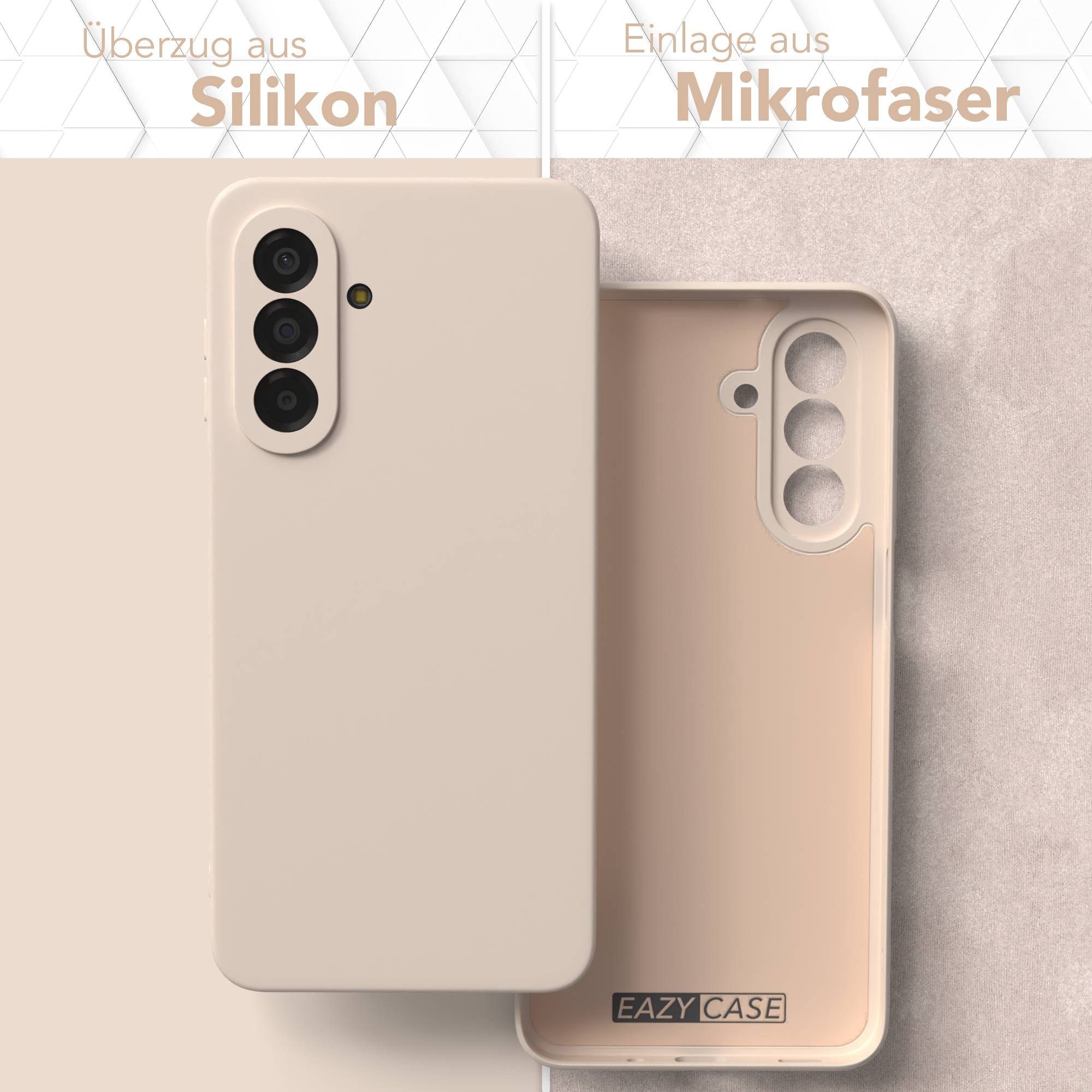 EAZY CASE Handyhülle TPU Hülle für Samsung Galaxy A17 6,7 Zoll, Bumper Case Matt Slimcover Silikonschutzhülle elastisch Taupe / Beige