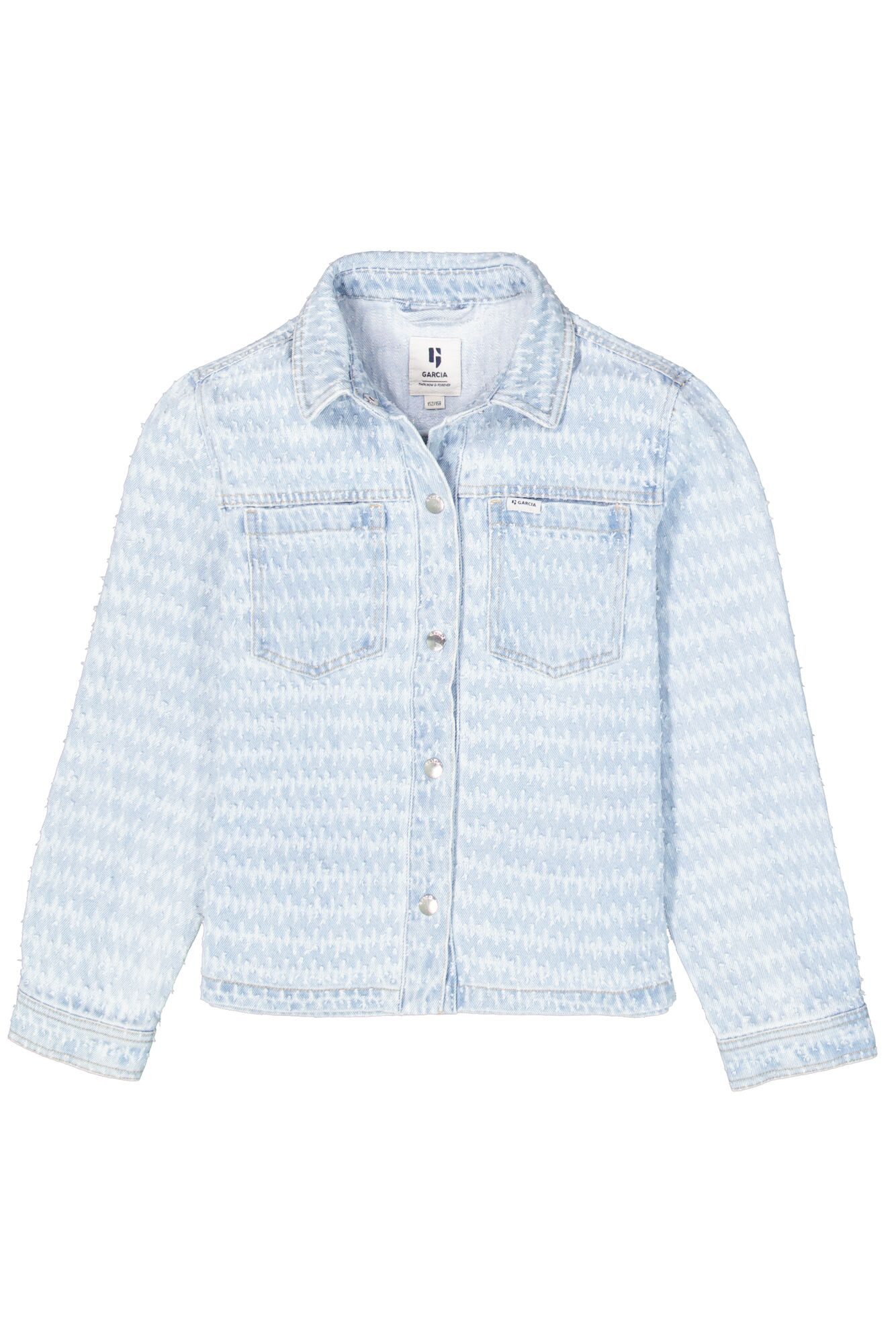 Garcia Jeansjacke mit Strukturmuster