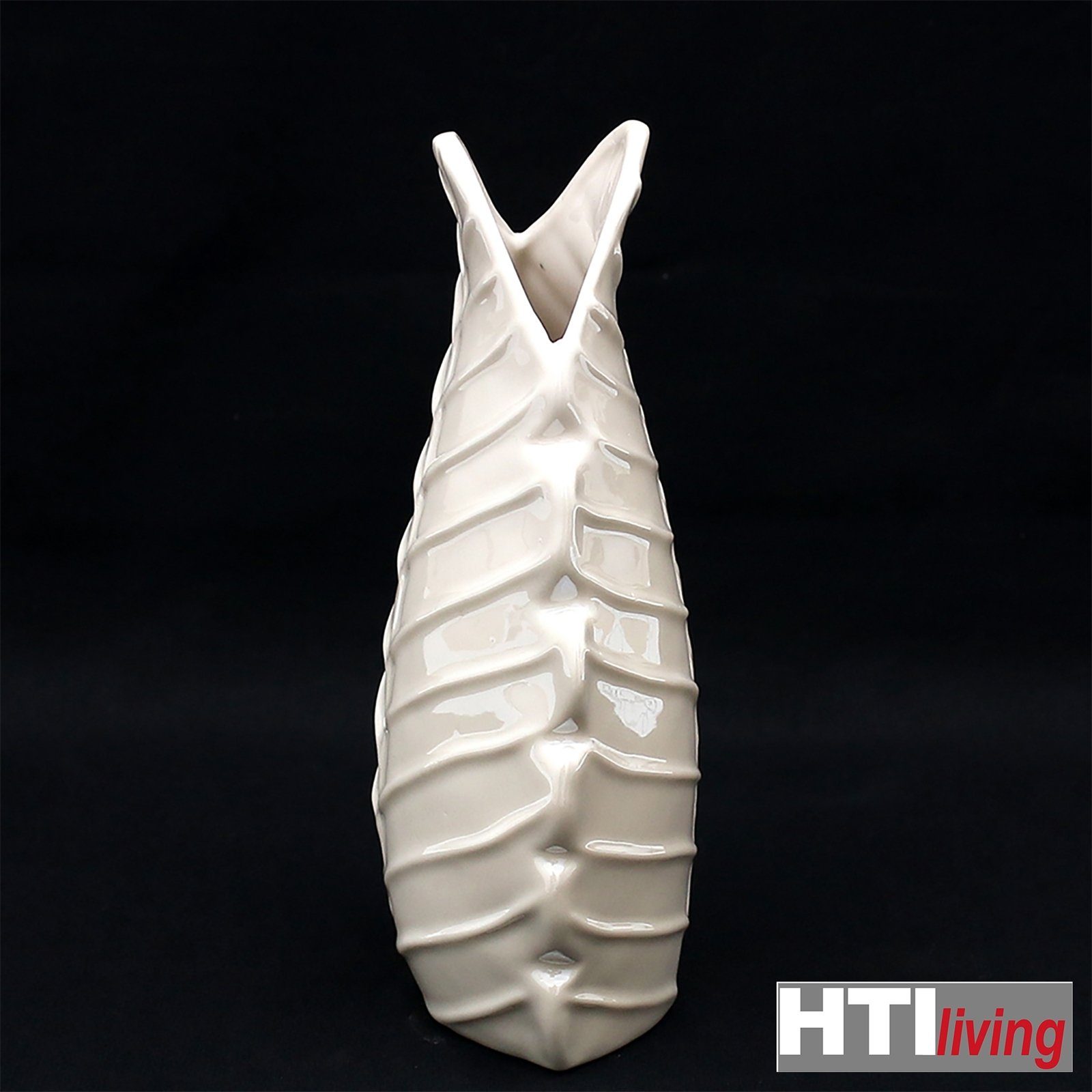 Dekovase Monstera-Blatt HTI-Living Porzellan-Vase