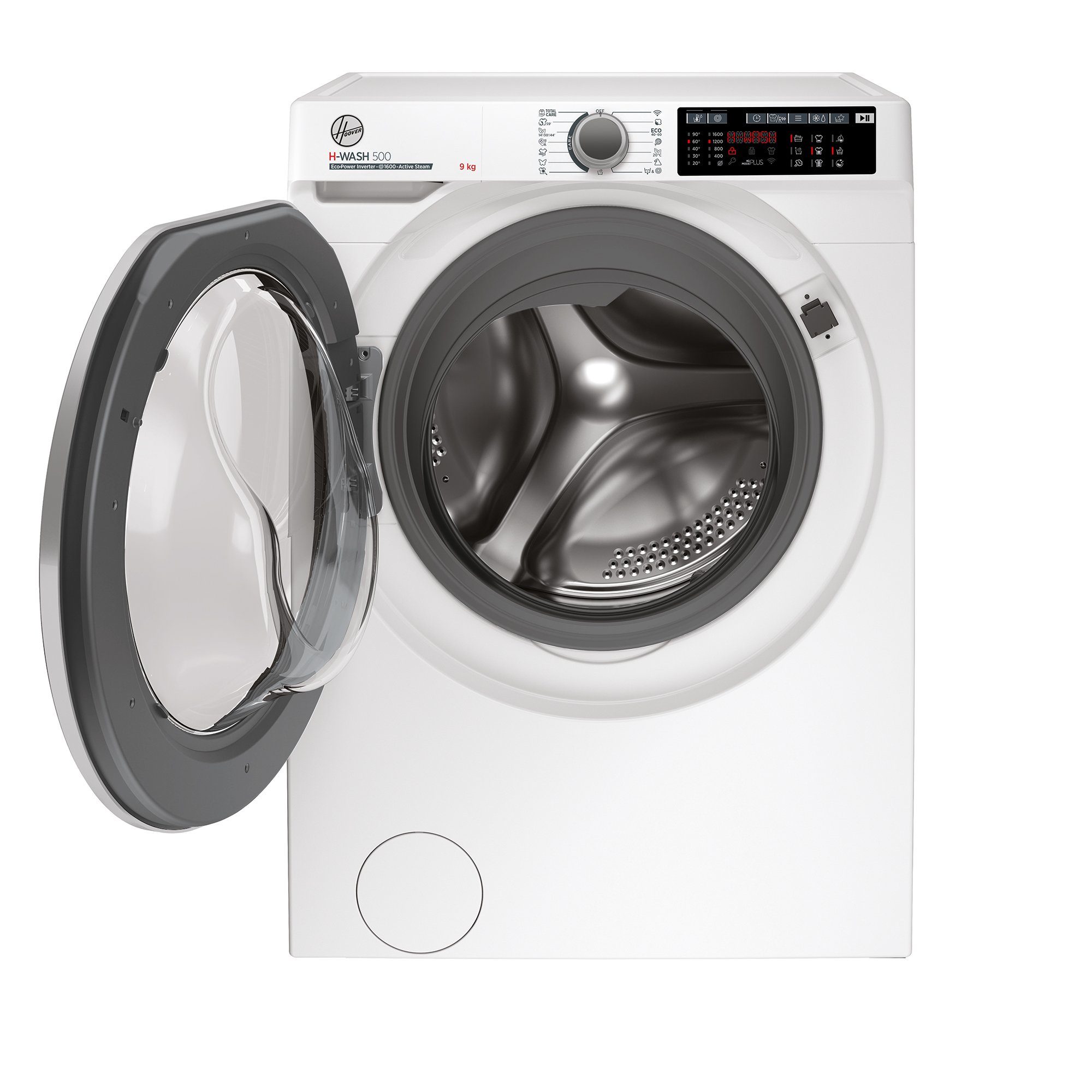 Hoover Waschmaschine HWQ 69AMBS/1-S, 9 kg, 1600 U/min, Dampffunktion, Wi-Fi + Bluetooth, Startzeitvorwahl