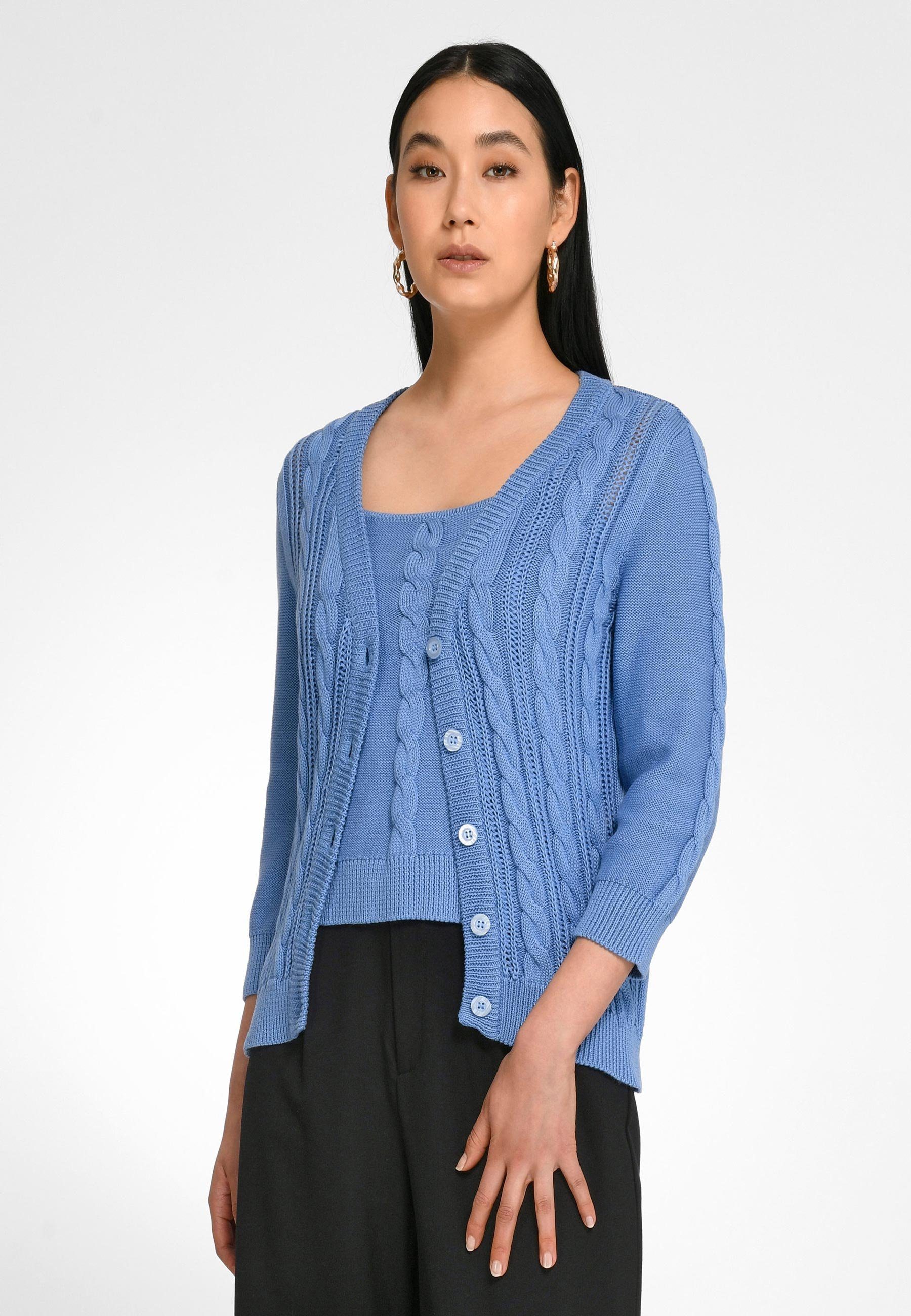 Peter Hahn Cardigan Cotton HELLBLAU