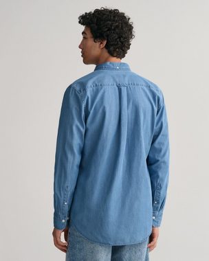 Gant Langarmhemd Regular Fit Denimhemd Jeanshemd pflegeleicht