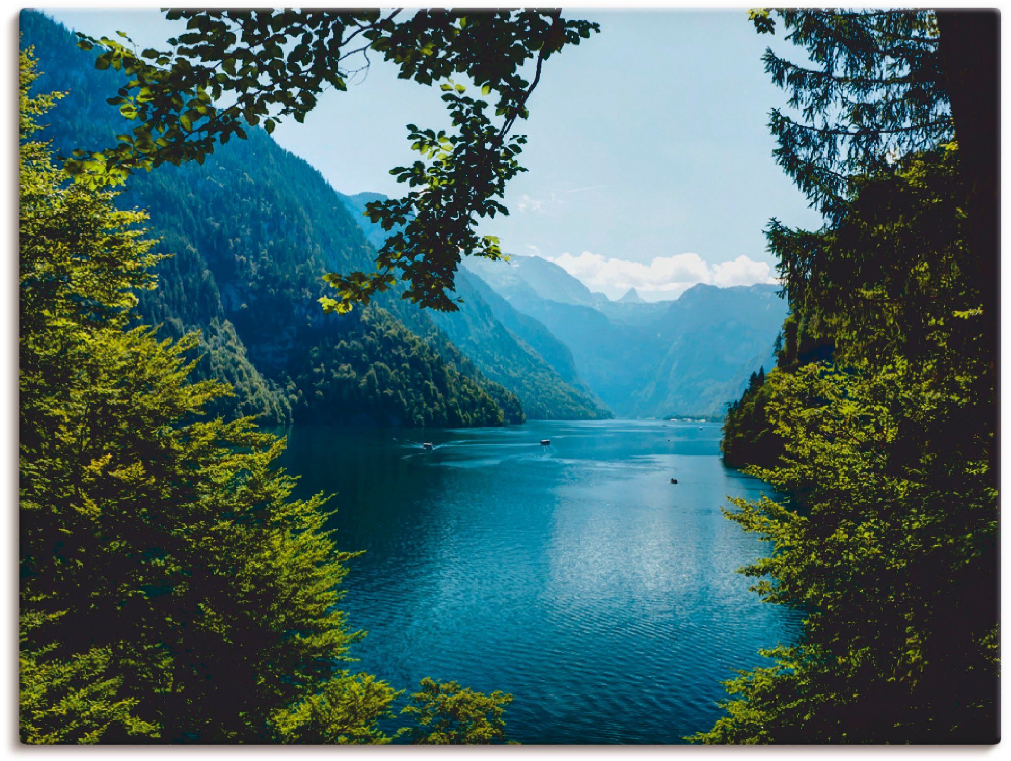 Artland Wandbild Malerwinkel Königssee- Alpen, Berge (1 St), als Leinwandbild, Poster in verschied. Größen