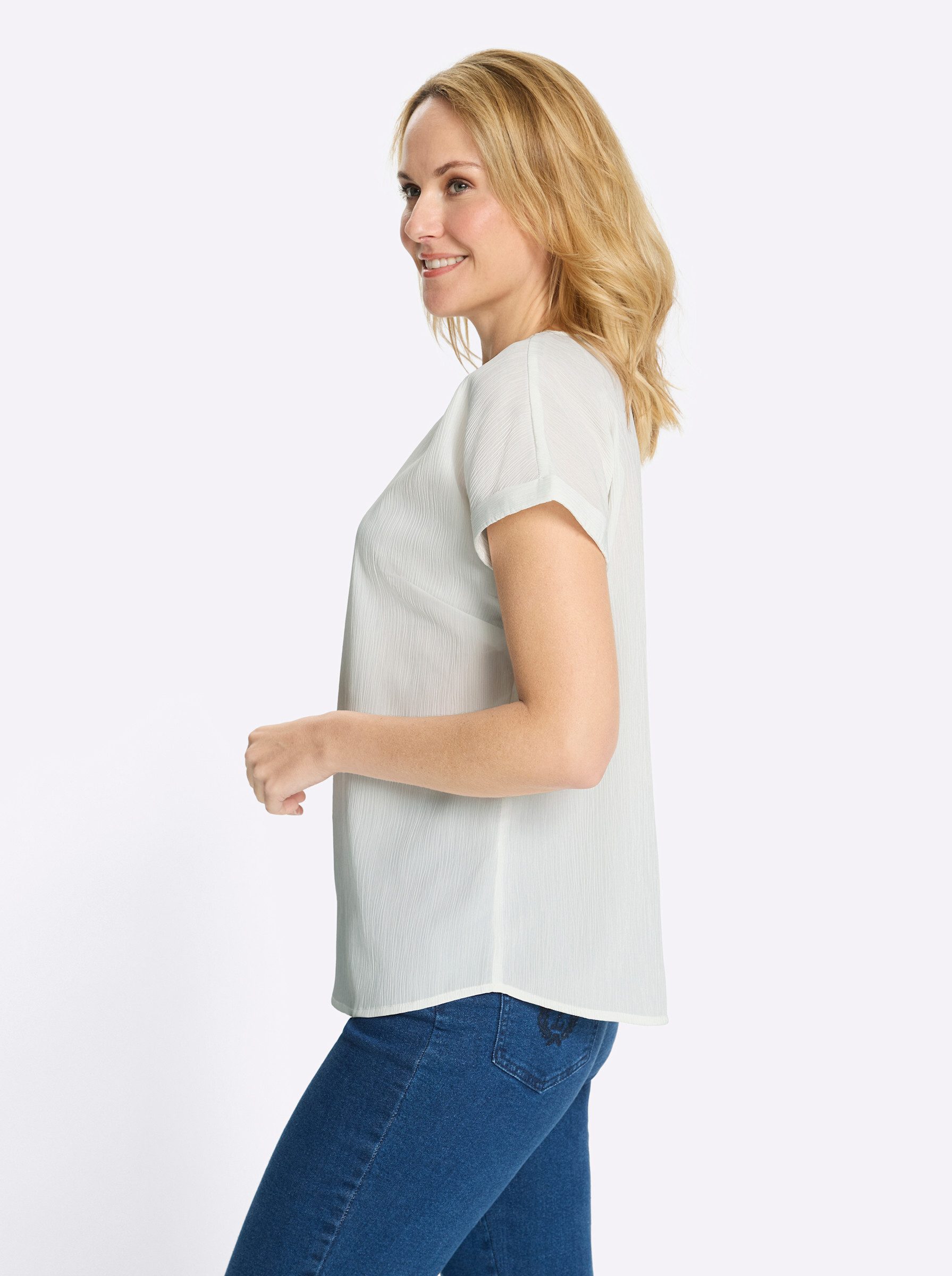 Sieh an! Klassische Bluse Schlupfbluse .