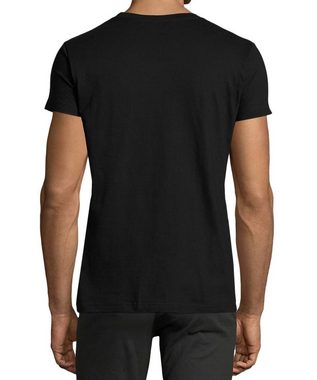 MyDesign24 T-Shirt Herren Sprüche Shirt - Trinkshirt Ich Lebe im Bier und Jetzt Baumwollshirt mit Aufdruck Regular Fit, i307