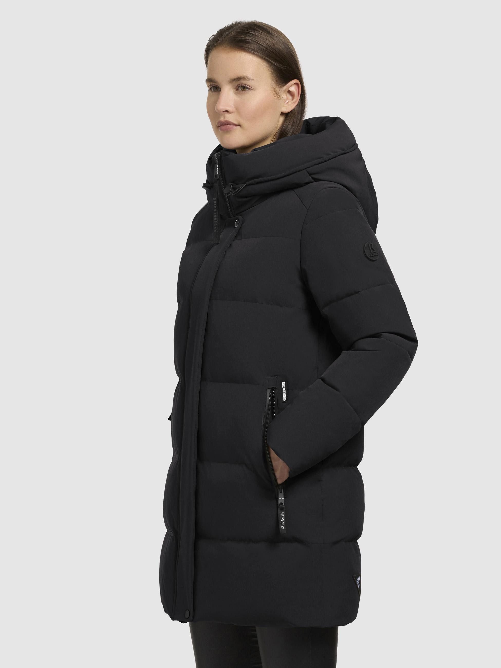 khujo Kurzmantel Lola-YM warme Winterjacke mit großzügiger Kapuze