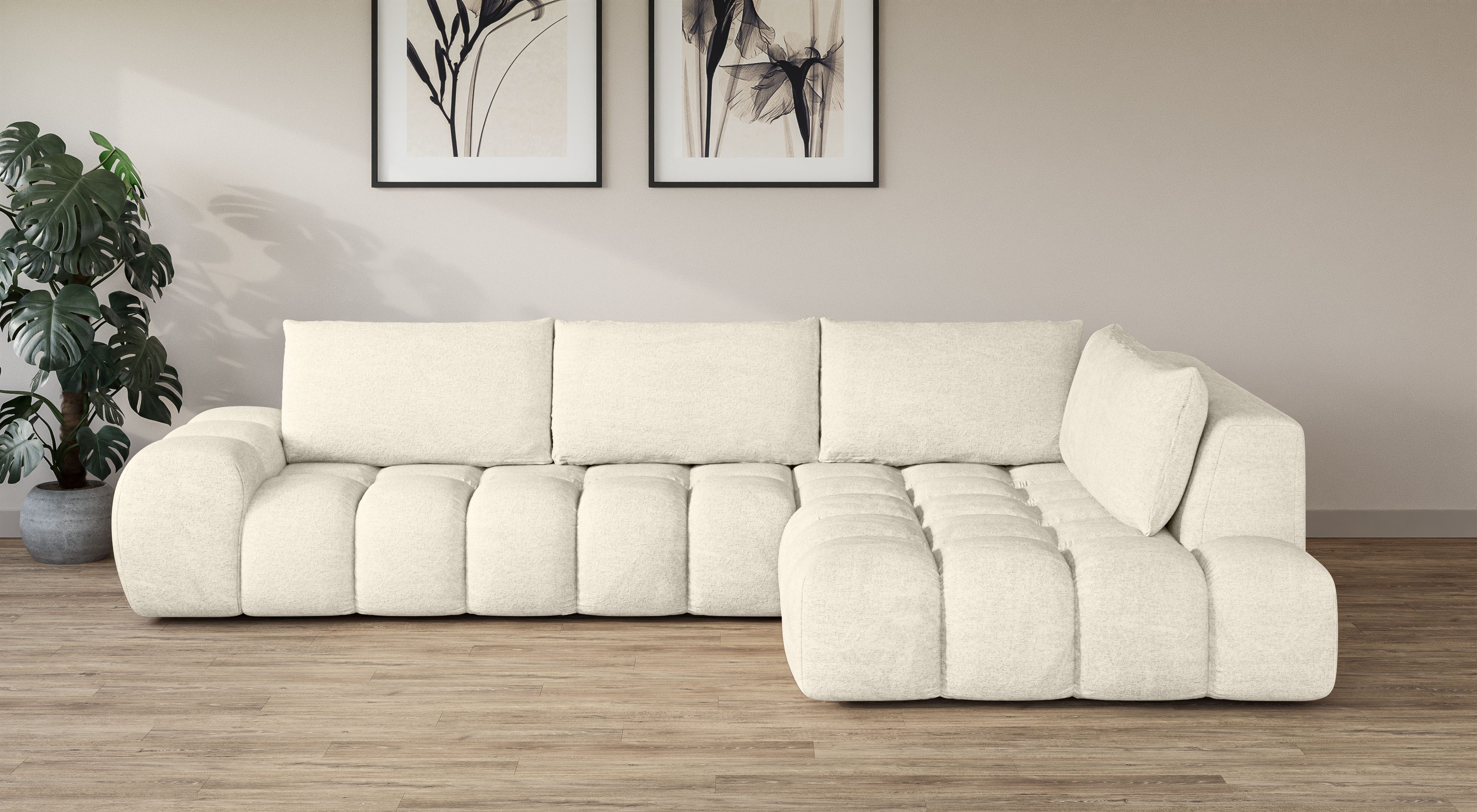 OTTO home Ecksofa "AZITA Designsofa, elegant und bequem L-Form, Bubble-Opti günstig online kaufen
