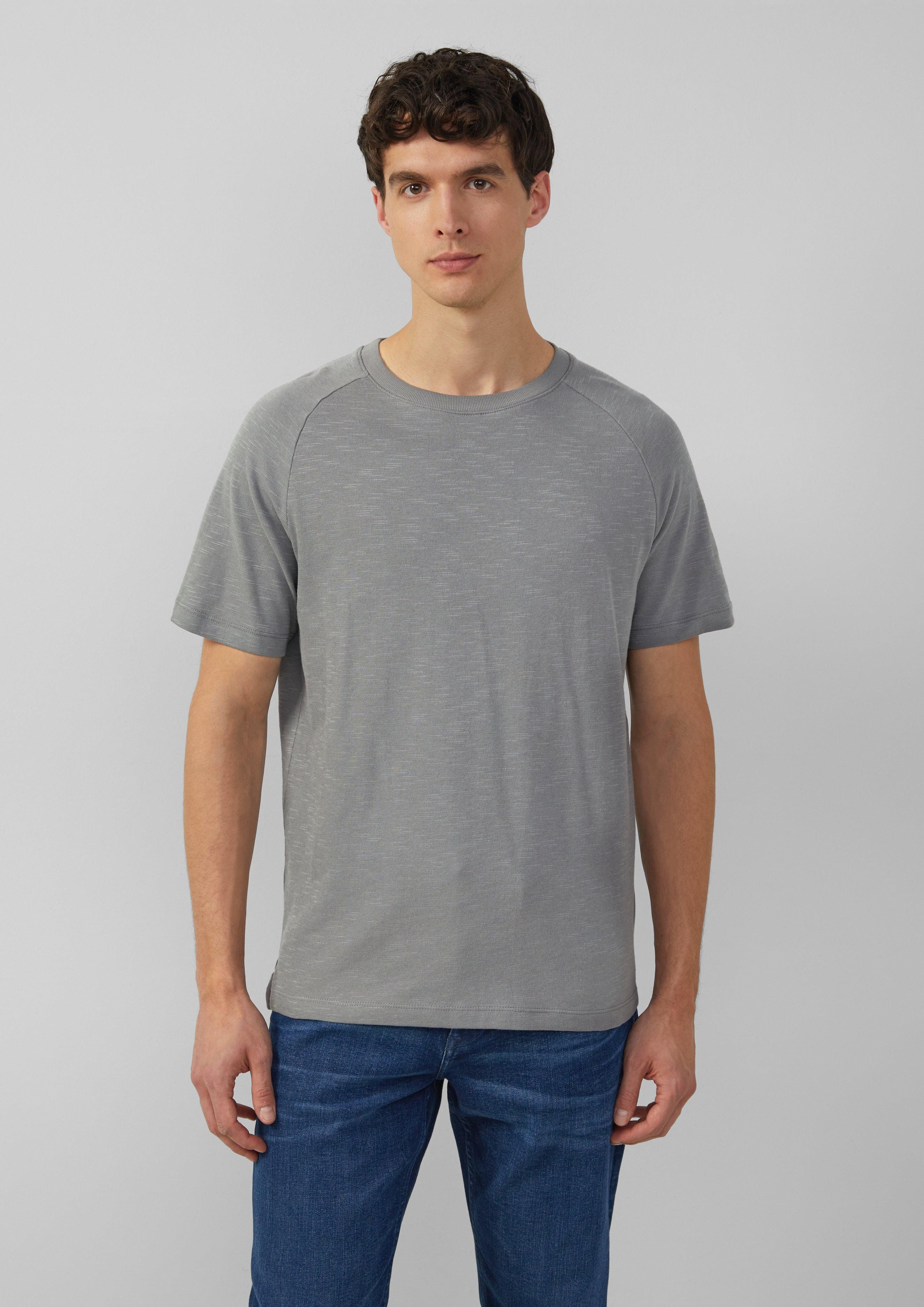 s.Oliver Kurzarmshirt Raglan-Shirt mit Flammgarnstruktur günstig online kaufen