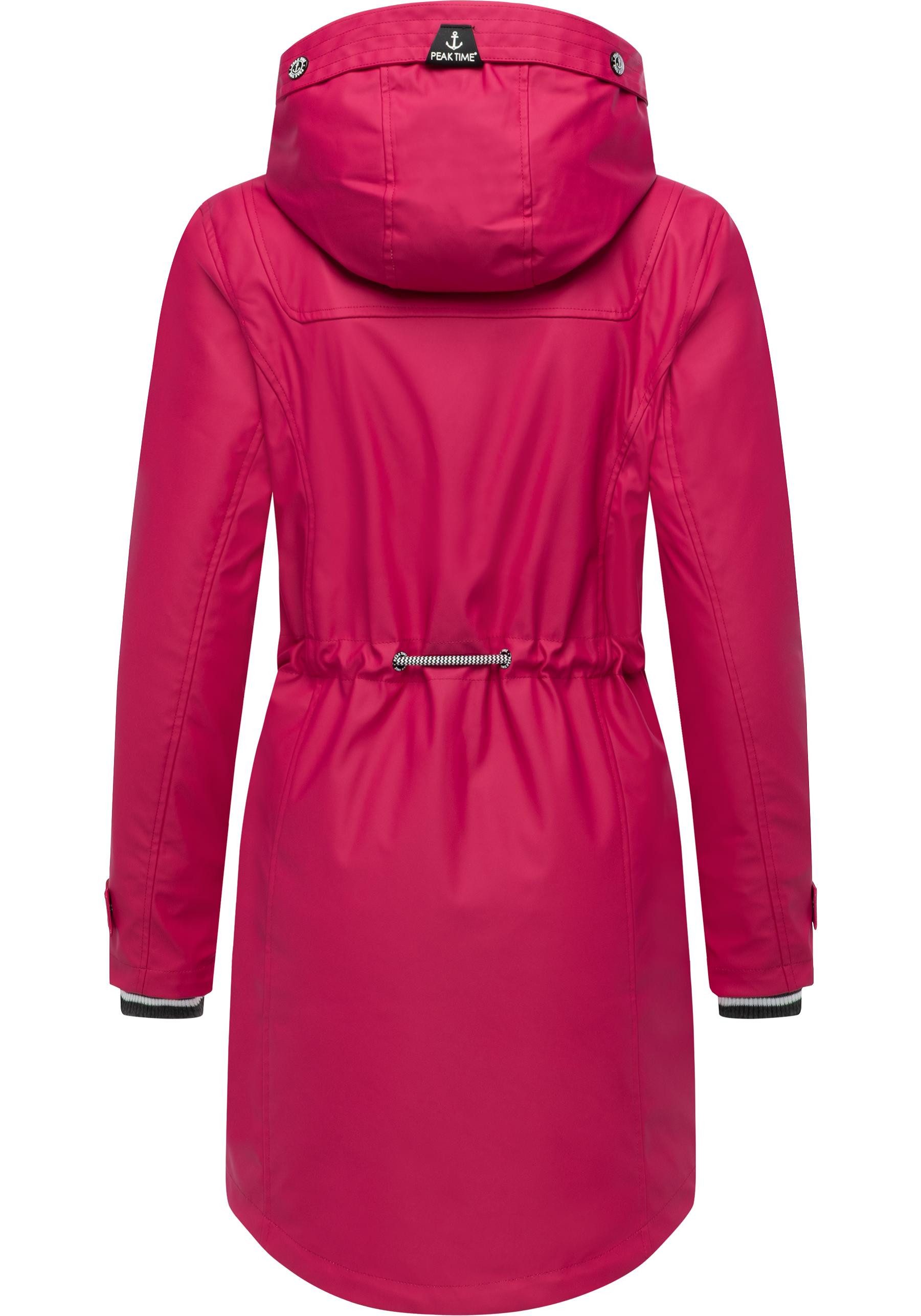 PEAK TIME Regenjacke L60042 stylisch taillierter Regenmantel für Damen