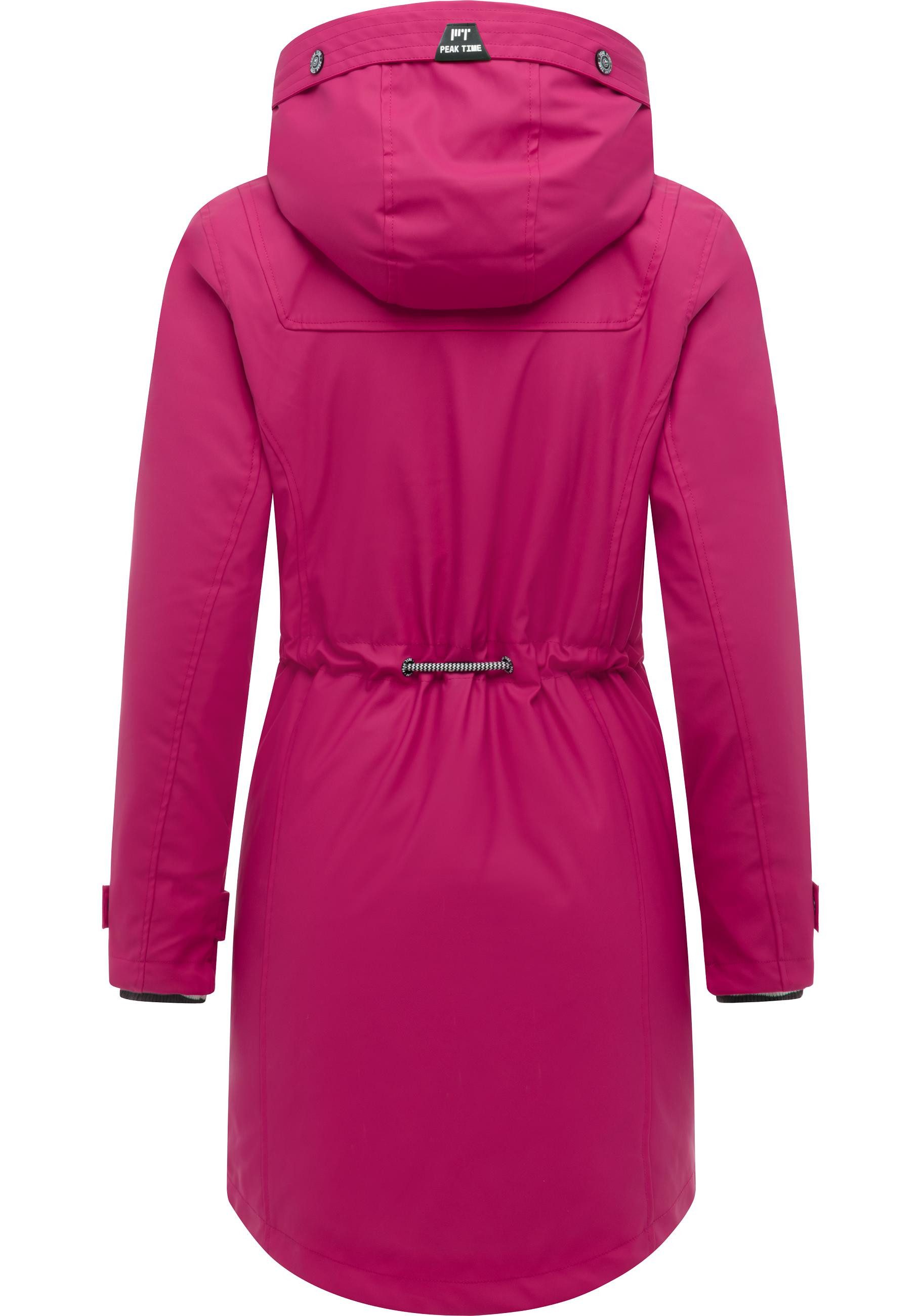 PEAK TIME Regenjacke L60042 stylisch taillierter Regenmantel für Damen – Bild 3 von 4