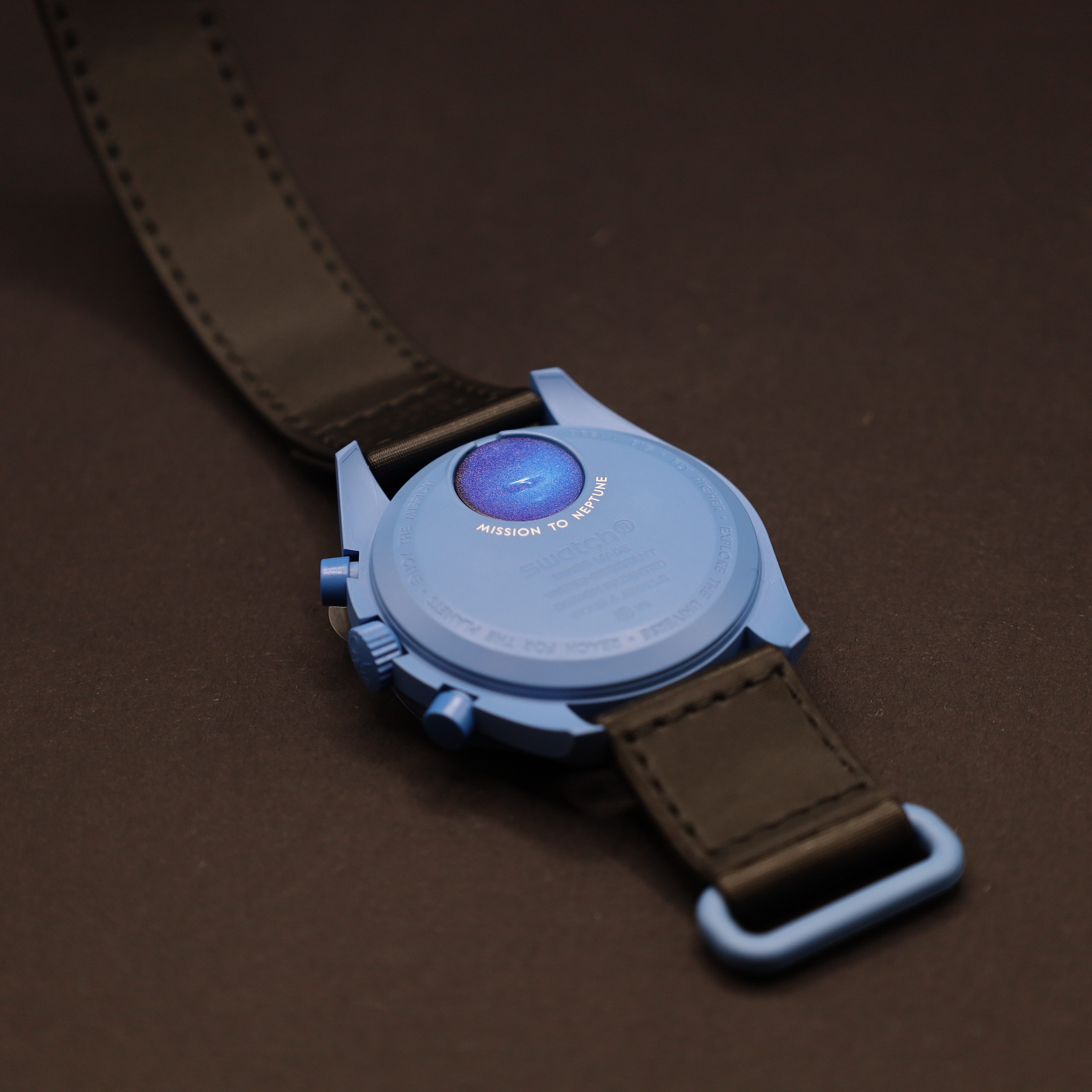 Swatch Chronograph Moonswatch Mission to Neptune Bioceramic SO33N100, (1-tlg)