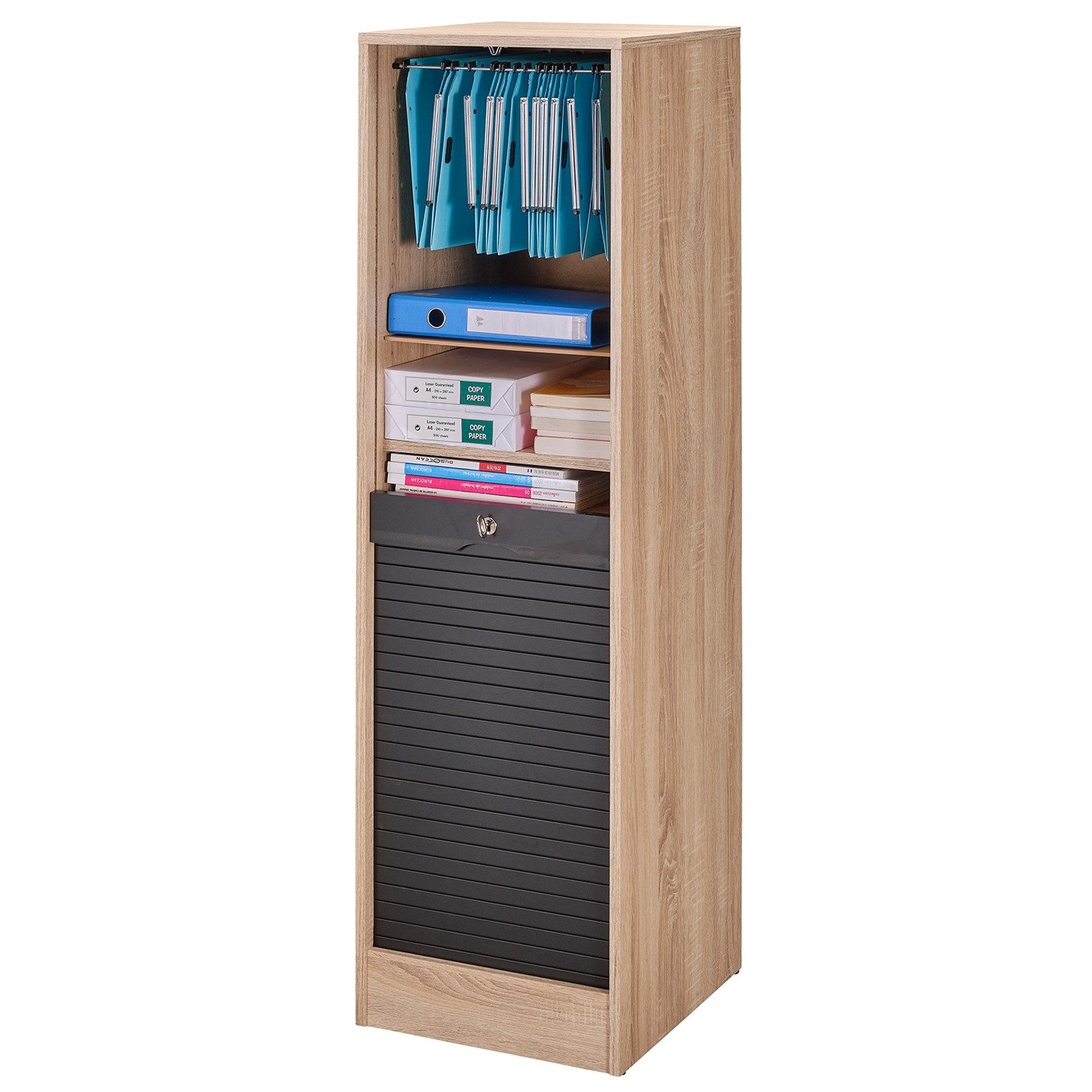 SIMMOB Rollladenschrank Büroschrank Aktenschrank Hochschrank Highboard günstig online kaufen