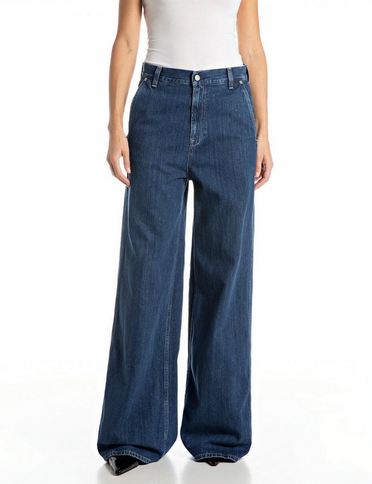 Replay Weite Jeans in Baumwollqualität