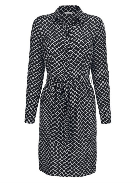 Alba Moda Seidenkleid mit exclusivem Druck in blau
