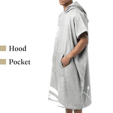 HOMELEVEL Bademantel Badeponcho Unisex - Surf Poncho - Baumwolle Polyester - Bademantel, Baumwolle