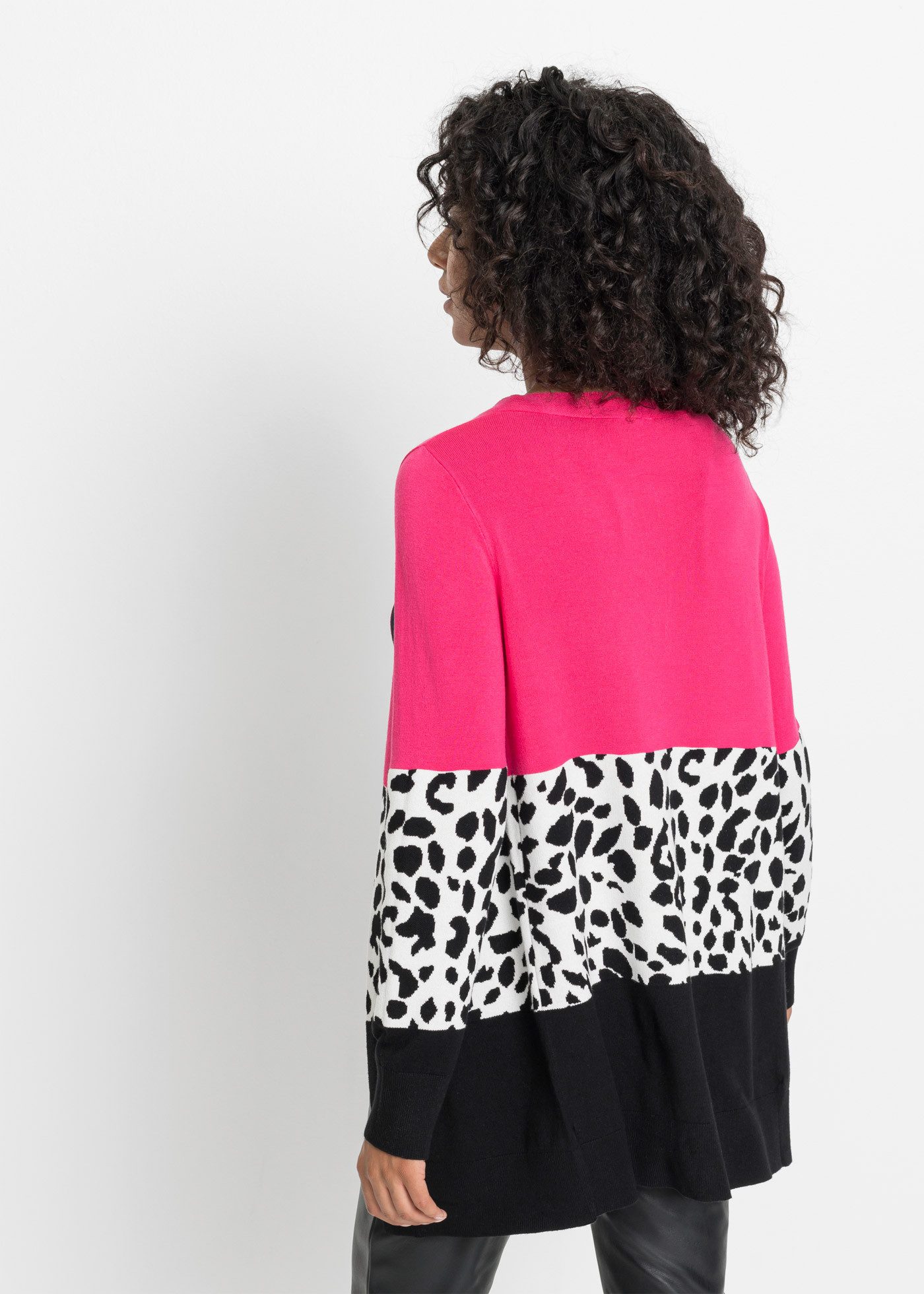 bonprix Longstrickjacke Gerippte Longstrickjacke günstig online kaufen