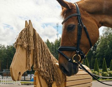 HolzTec Holzpferd Holzpferd Holz-Pferd Shetty Jumper, 89cm