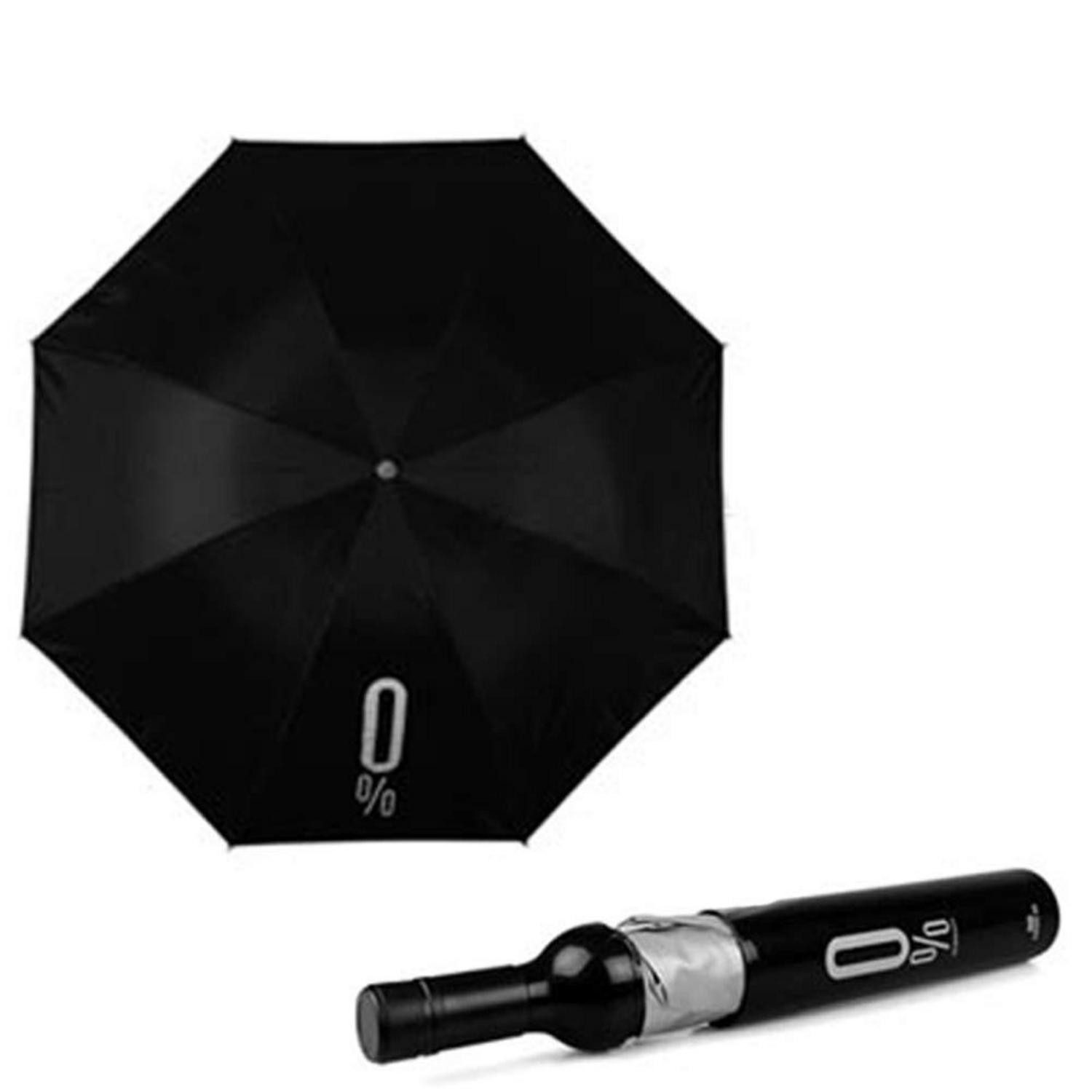LuxusKollektion Taschenregenschirm Weinflaschen-Regenschirm UV Schutz