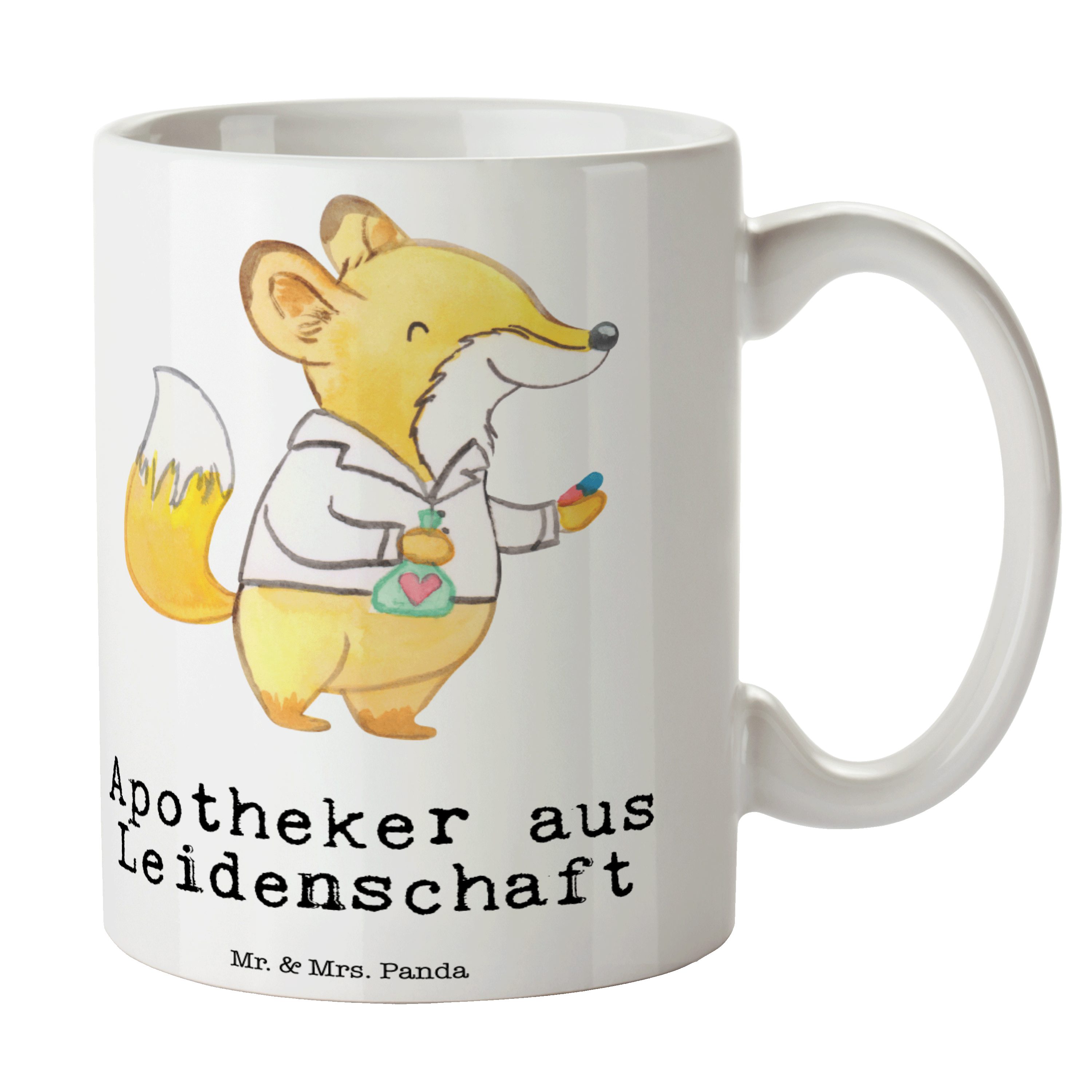 Panda Apotheker aus Tasse, - Mr. Weiß - Keramik Leidenschaft Besserung, Mrs. Gute & Tasse Geschenk,