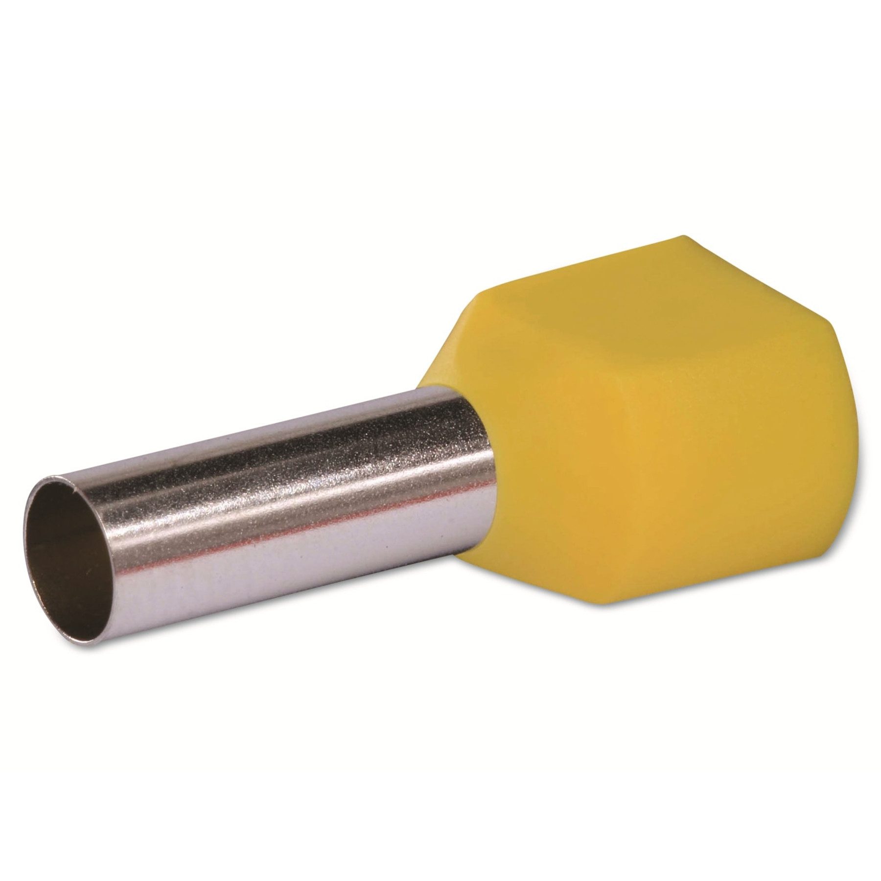 Quadrios Aderendhülsen QUADRIOS Zwillings-Aderendhülse 22C439, 6 mm², Gelb, Teilisoliert, 100