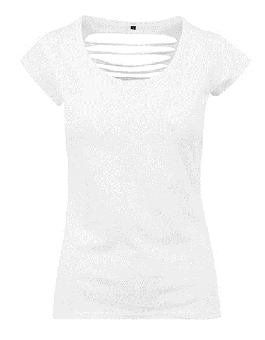 WITORU T-Shirt 1er/2er Pack - Nackenfreies Damen Shirt für Frauen und Mädchen (1-tlg) - 100% Baumwolle, offener Rücken