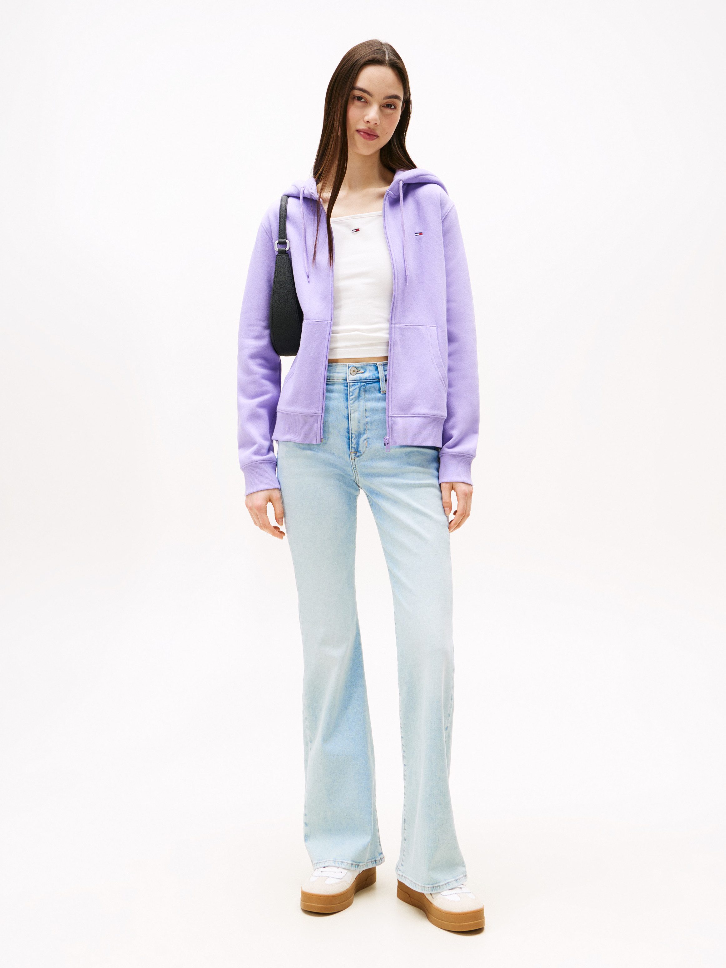 Tommy Jeans Sweatjacke TJW REG S FLAG ZIP THRU mit Logostickerei günstig online kaufen