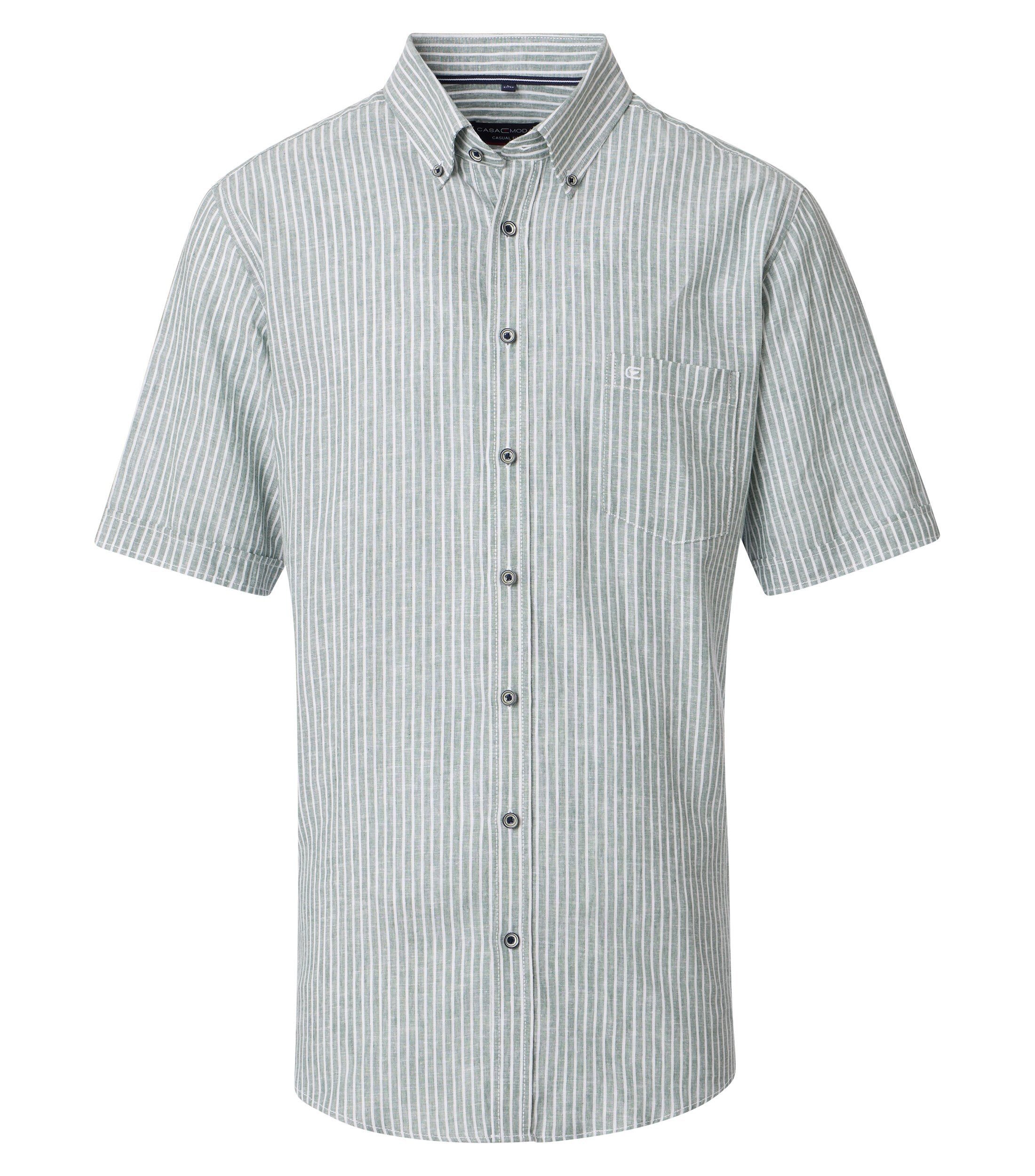 CASAMODA Kurzarmhemd CASAMODA Leinenhemd Kurzarm gestreift günstig online kaufen