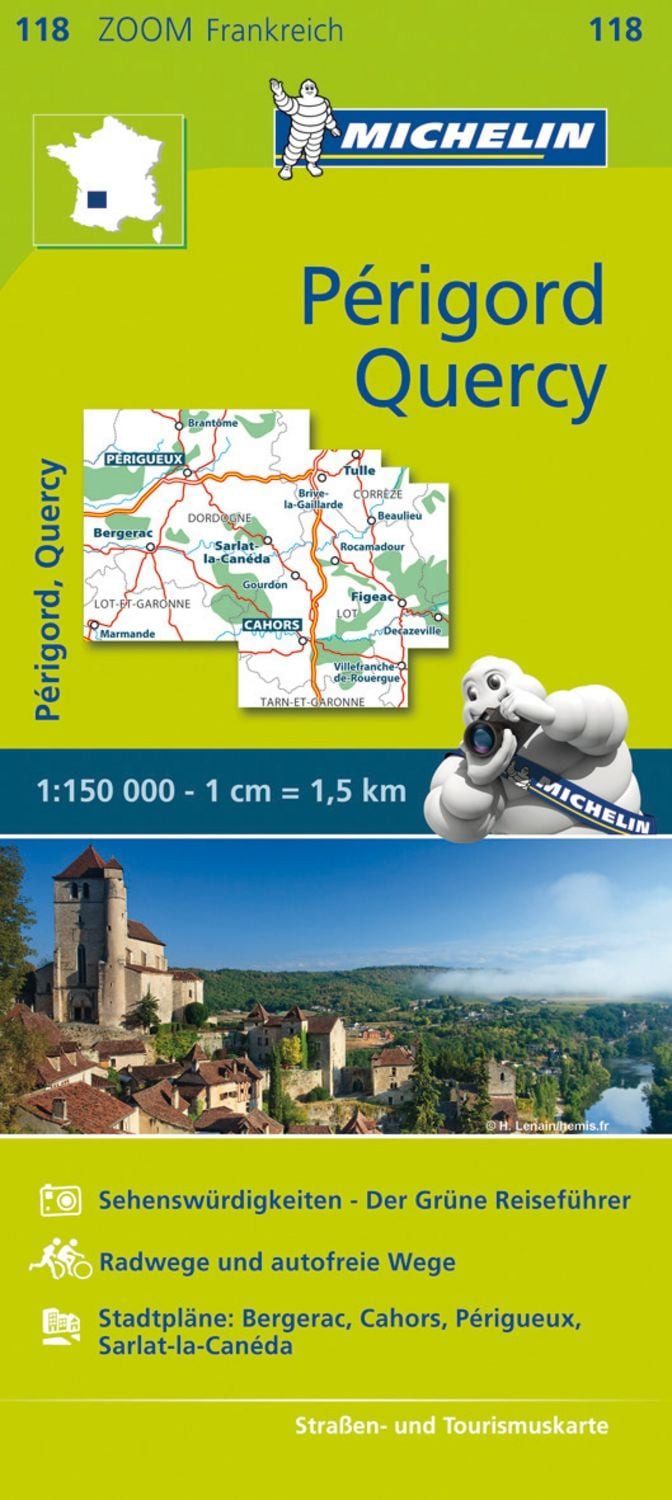 Michelin Périgord, Quercy / Carte Zoom 118
