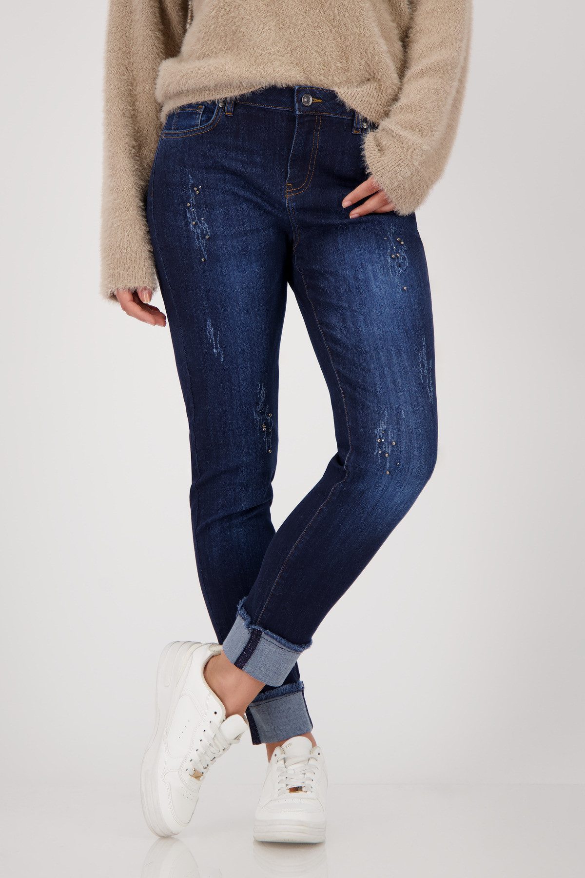Monari Skinny-fit-Jeans Hose Jeans Perlenschmuck Regular günstig online kaufen