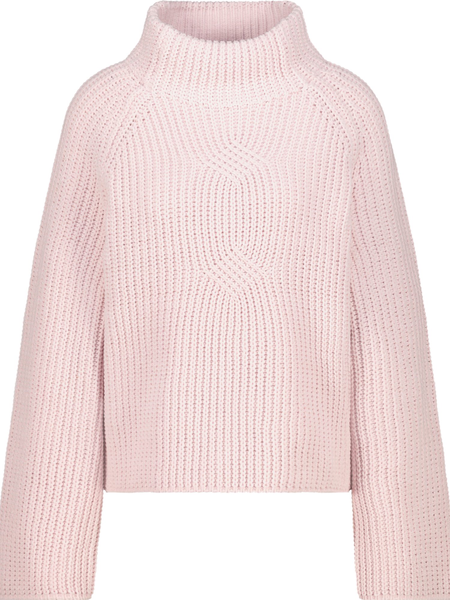 Monari Strickpullover rosa,Casual,Polyester,Unifarben,Stehkragen,Lang,Regular Fit