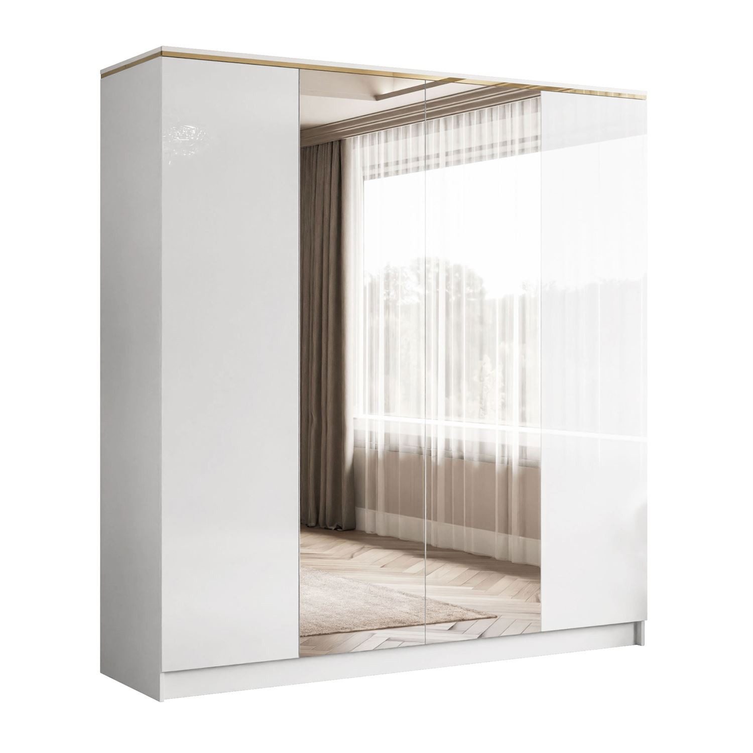 Lookway Kleiderschrank AURORA 4D in Hochglanz günstig online kaufen