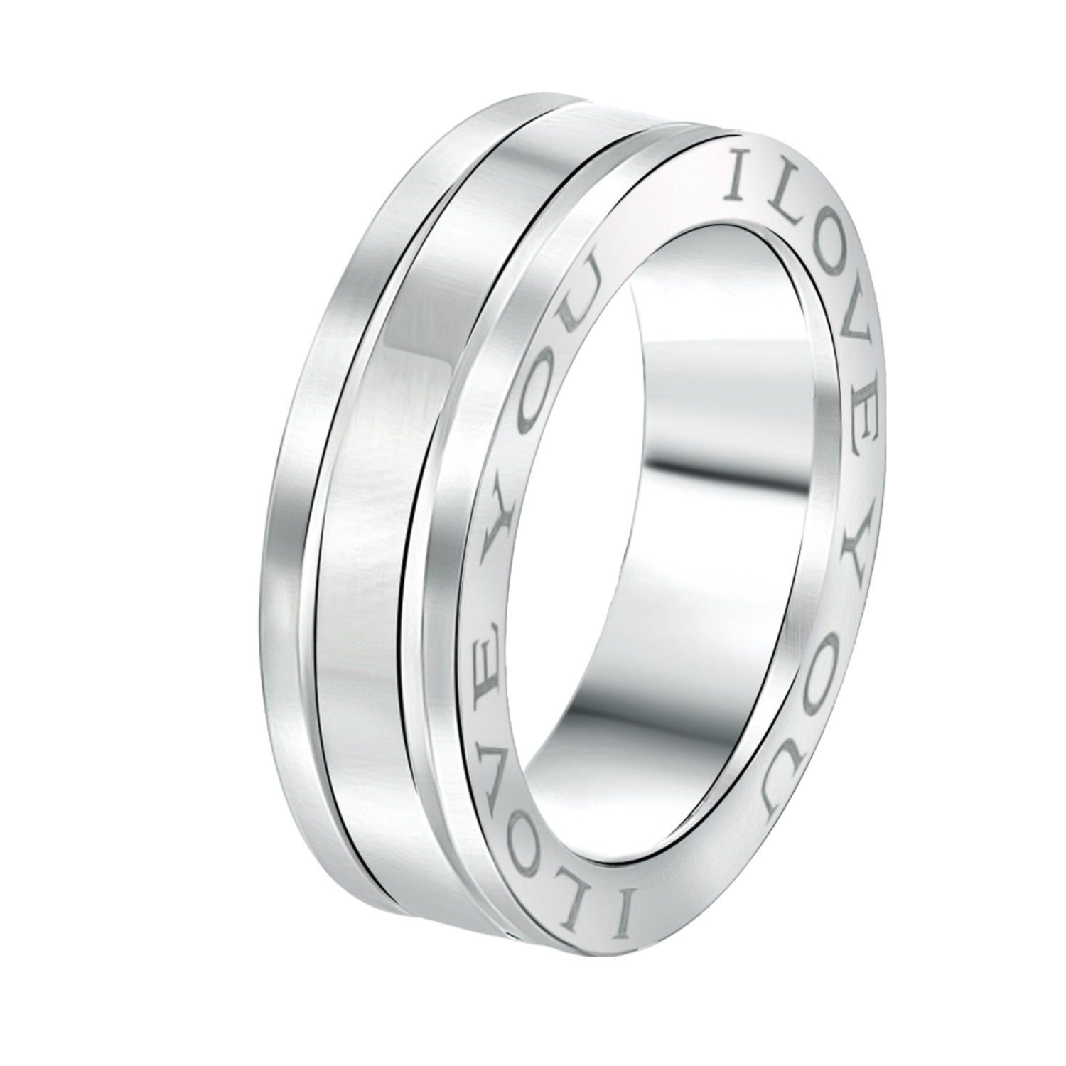 Partnerring Freundschaftsring - Stahl - Silber - Herren