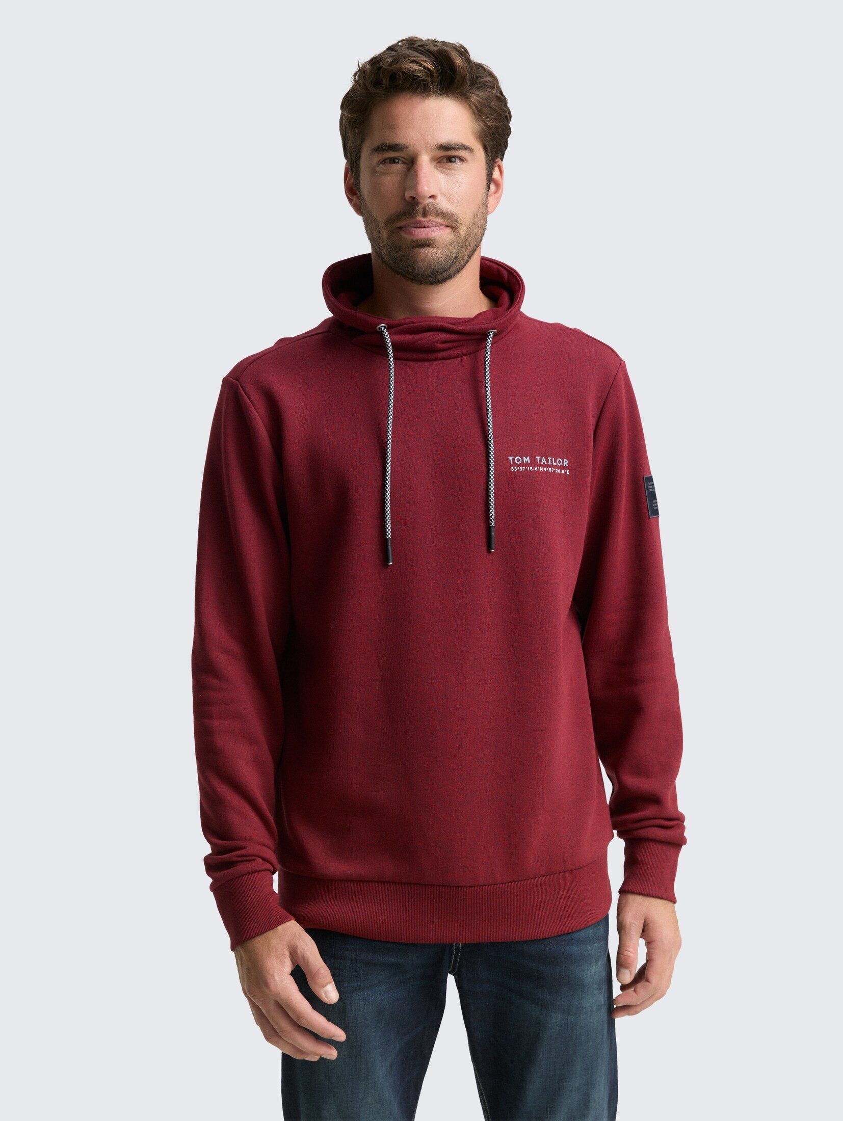 TOM TAILOR Sweatshirt Strick & Sweatshirts Snood Sweatshirt mit Logo-Detail günstig online kaufen