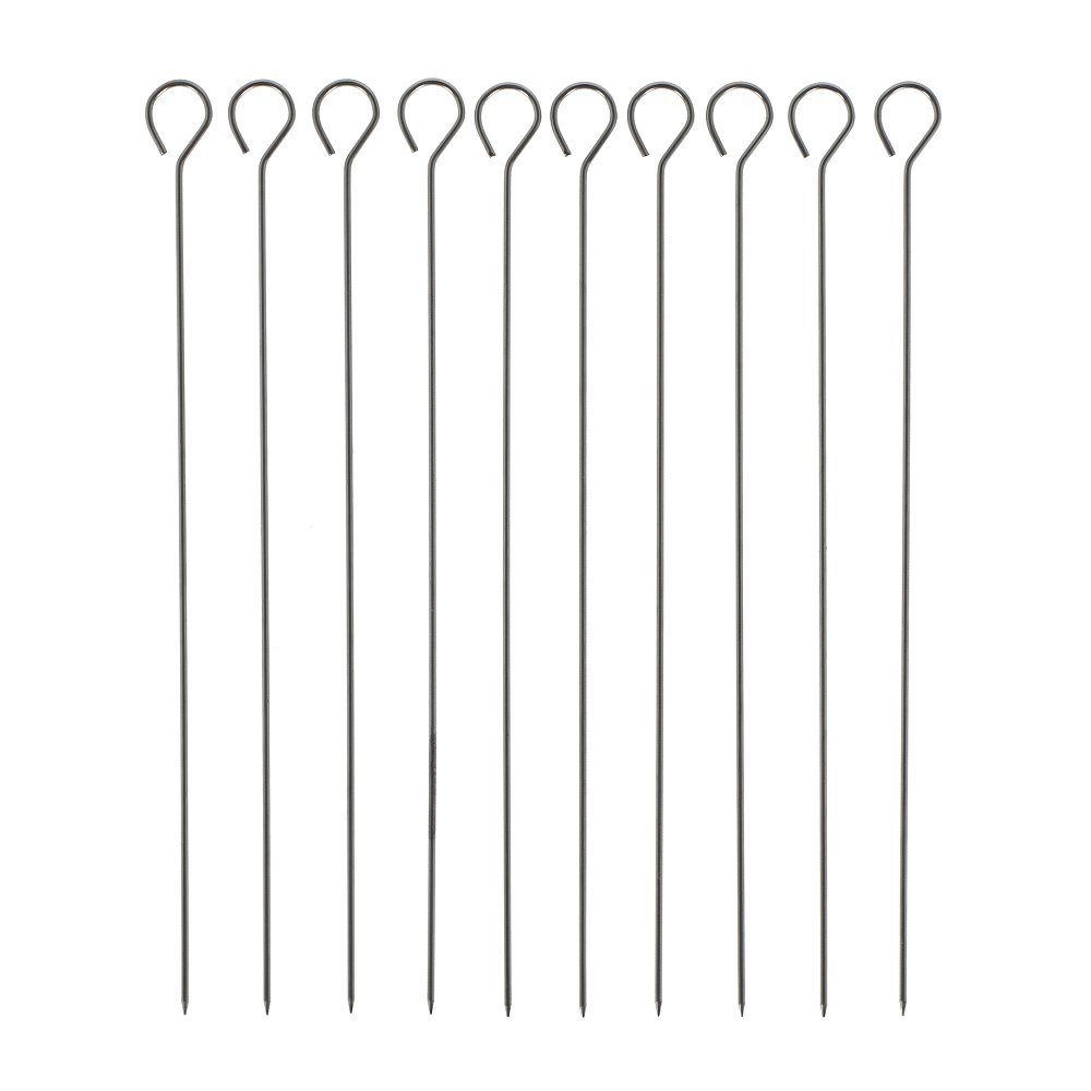 Grillguthalter Grillspieße Set aus Metall 10 Stück Grillen BBQ Gemüse Fleisch Fisch