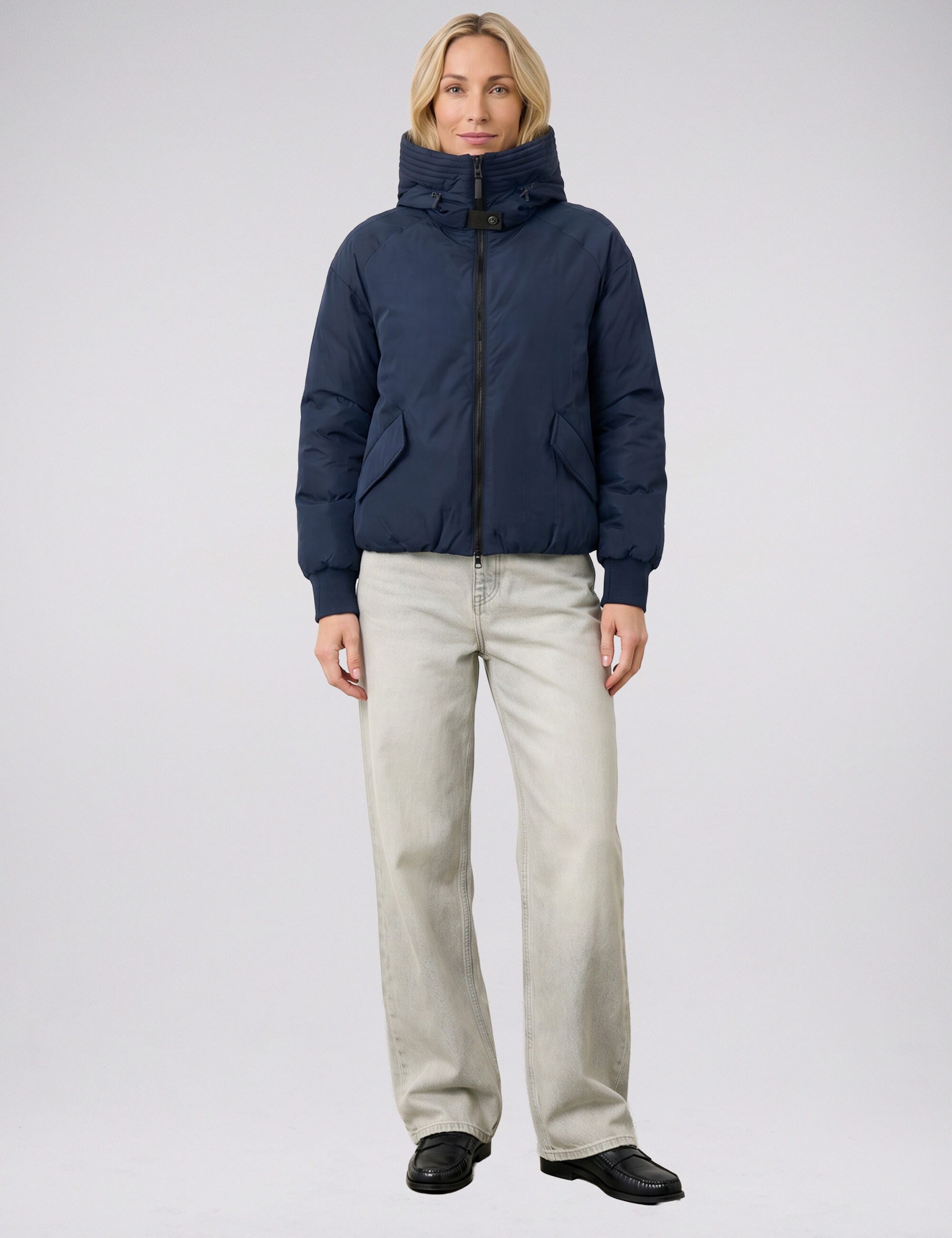 No.1 COMO Blouson LECCE mit hochabschließender Kapuze