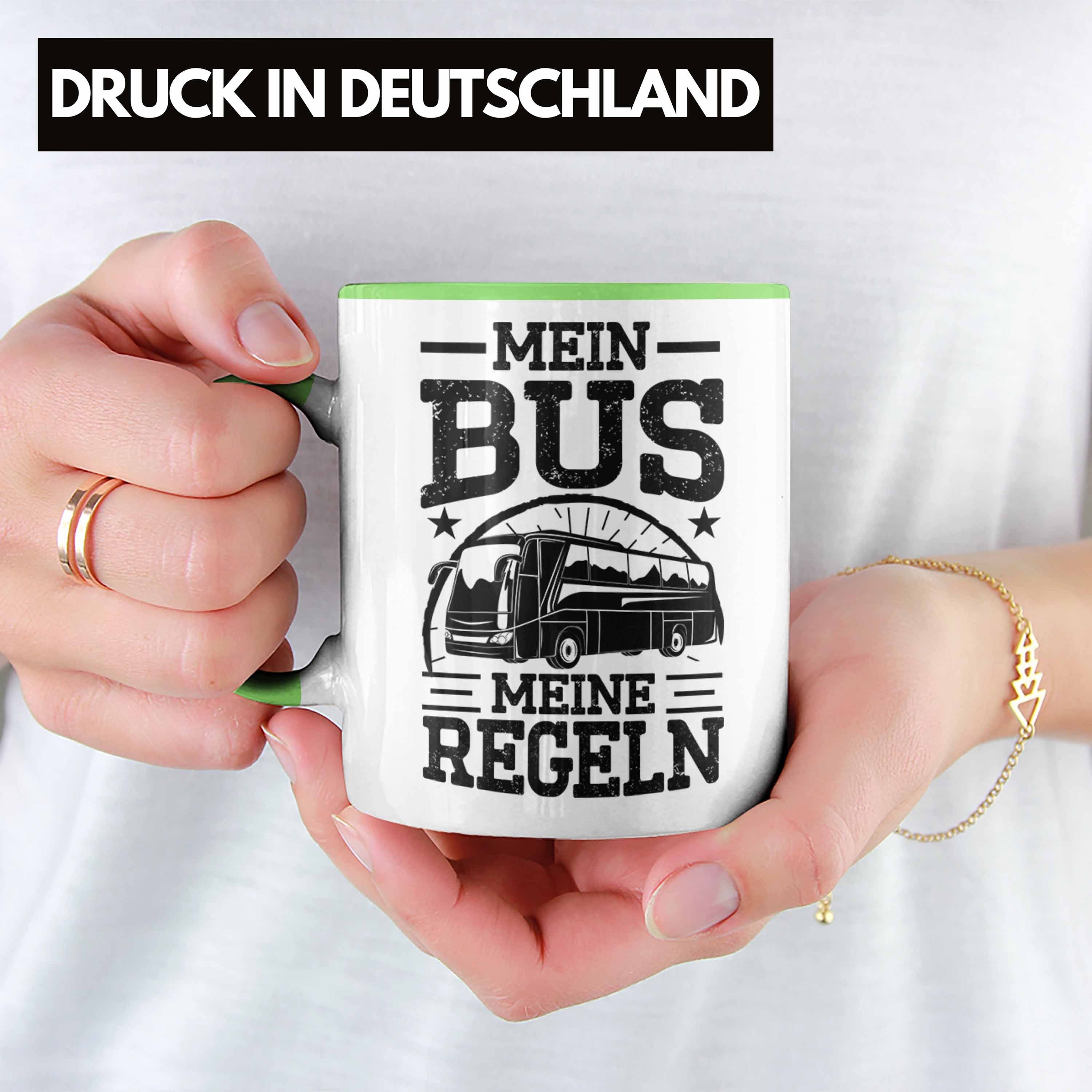 Lustiger Grün Trendation Mein Trendation Regeln Geschenk Spruch Meine Busfahrer Busfahrerin Bus Tasse Tasse -