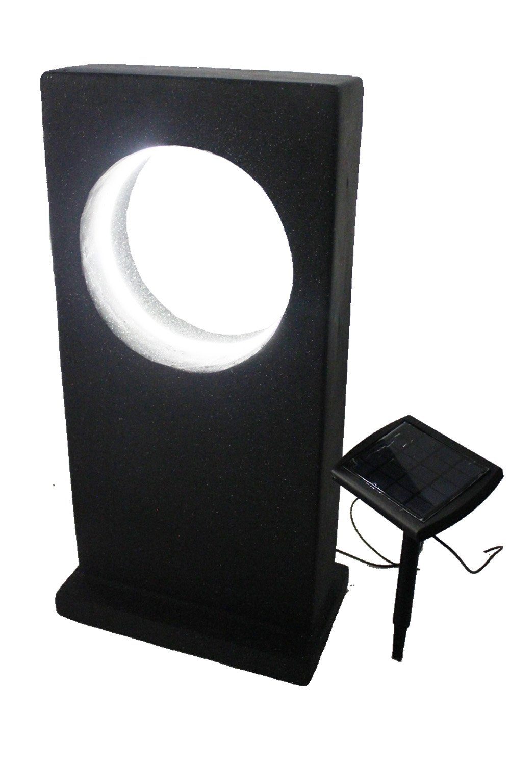 Arnusa LED Solarleuchte Moderne Gartenleuchte Gartenlampe Solarlampe, Tageslichtsensor, LED fest integriert, Tageslichtweiß, 63,5 x 18 x 32 cm Gartenstatue