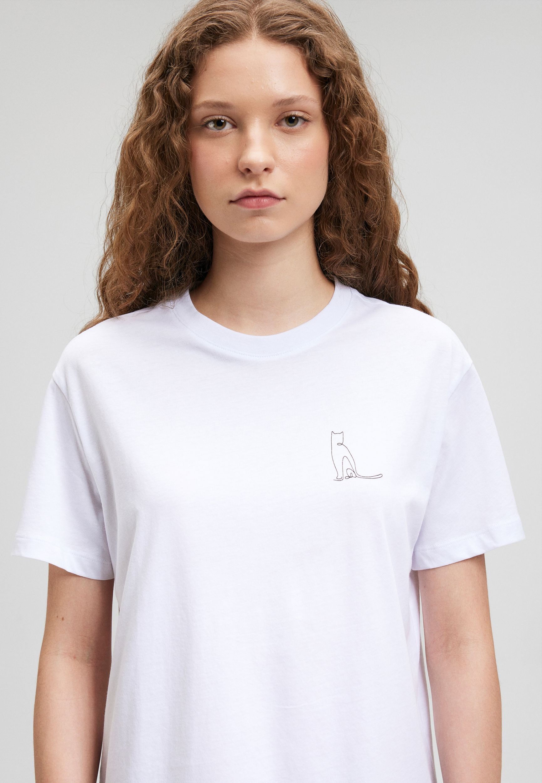 Mavi T-Shirt Rundhals Kurzarm Oberteil mit Print für Damen (1-tlg) Baumwolle Normal Fit Rundhals Kurzarm Einfarbig atmungsaktiv