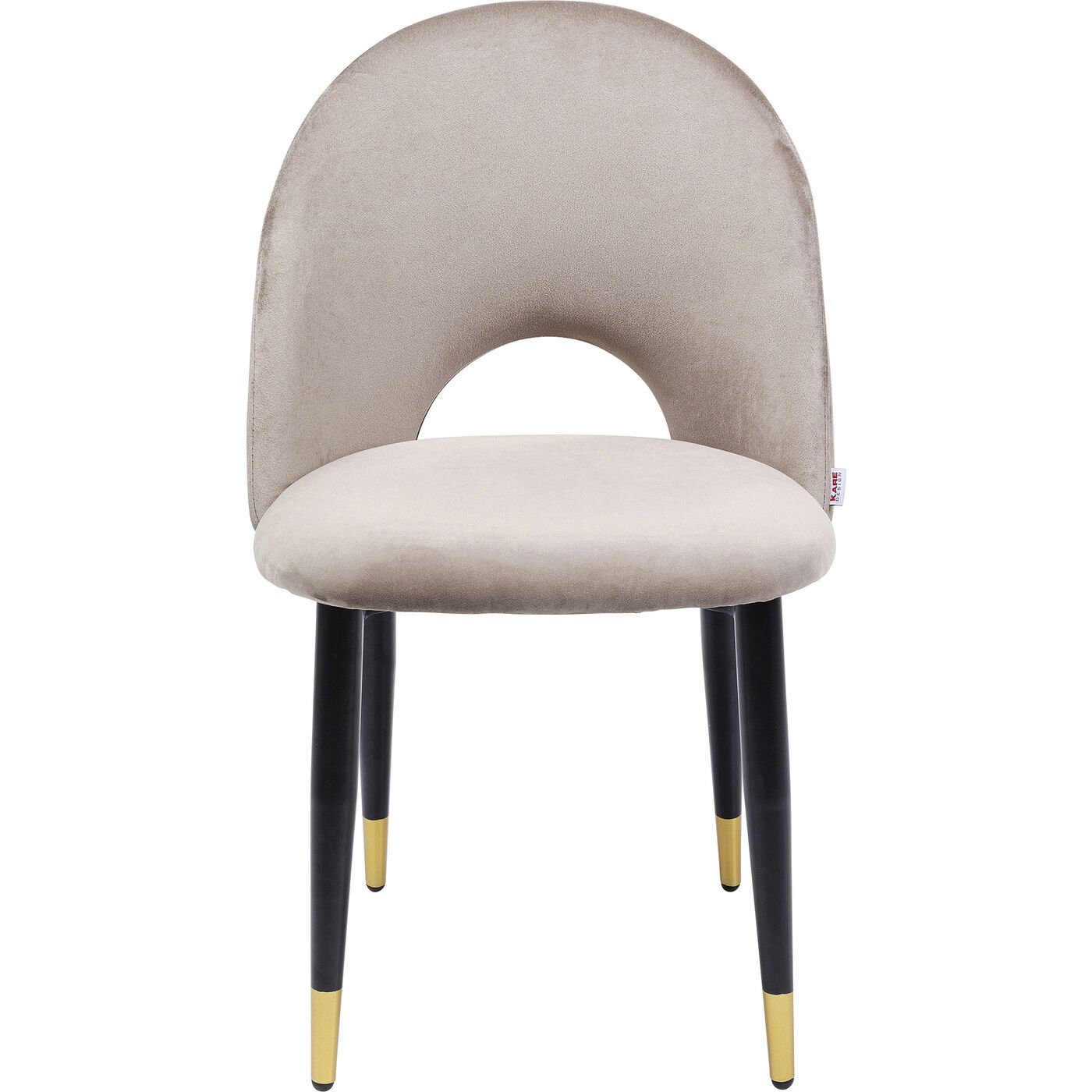 KARE Stuhl »Stuhl Iris Velvet Beige«, Blickfänger mit Grandezza:  Polsterstuhl mit schwarz lackierten Beinen und einem samtigen Bezug in der  klassischen Farbe Beige online kaufen | OTTO