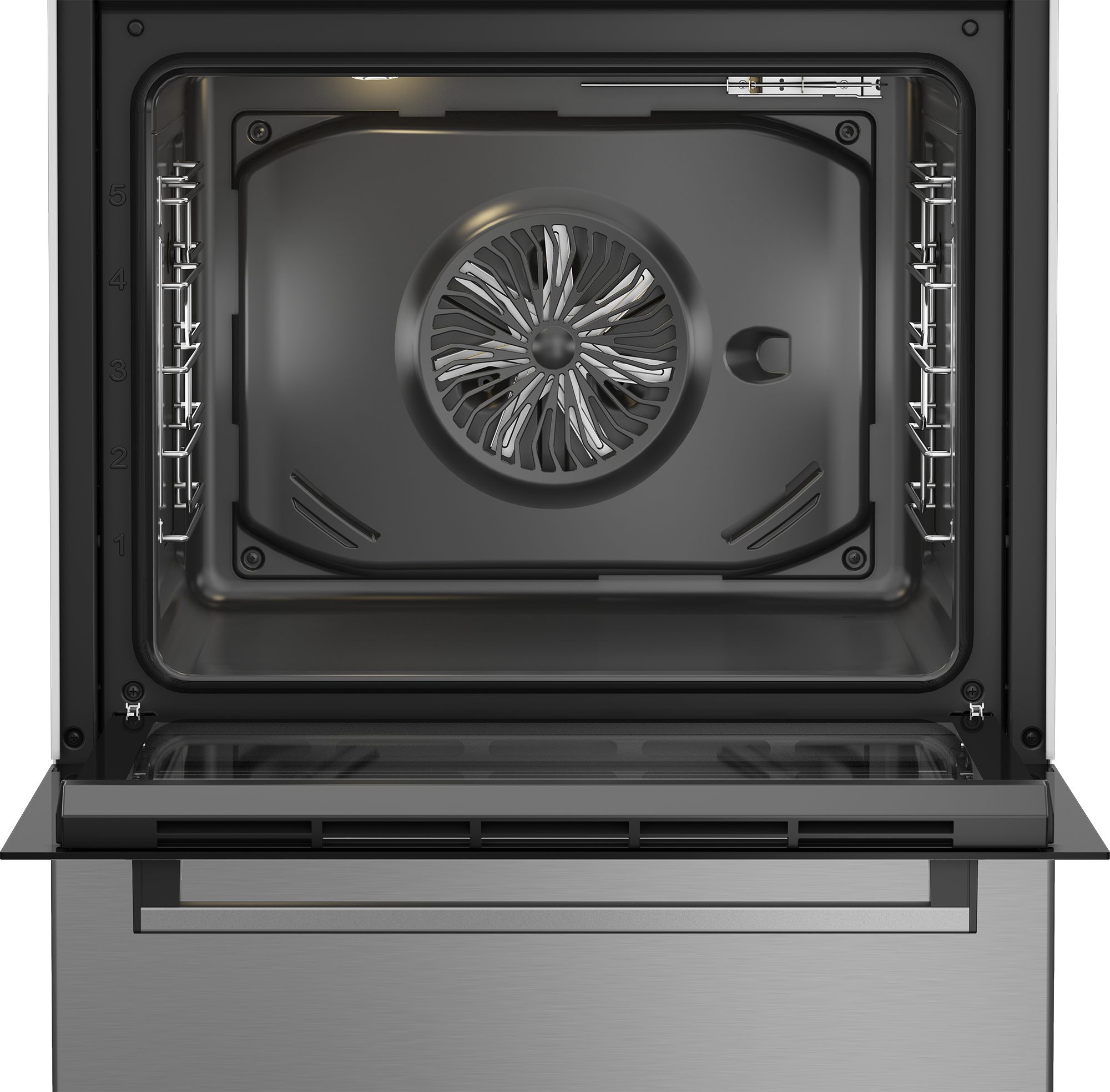 BEKO Elektro-Standherd FBM67320XS, mit Teleskopauszug nachrüstbar, SteamShine® – Die Dampfreinigung des Backofens